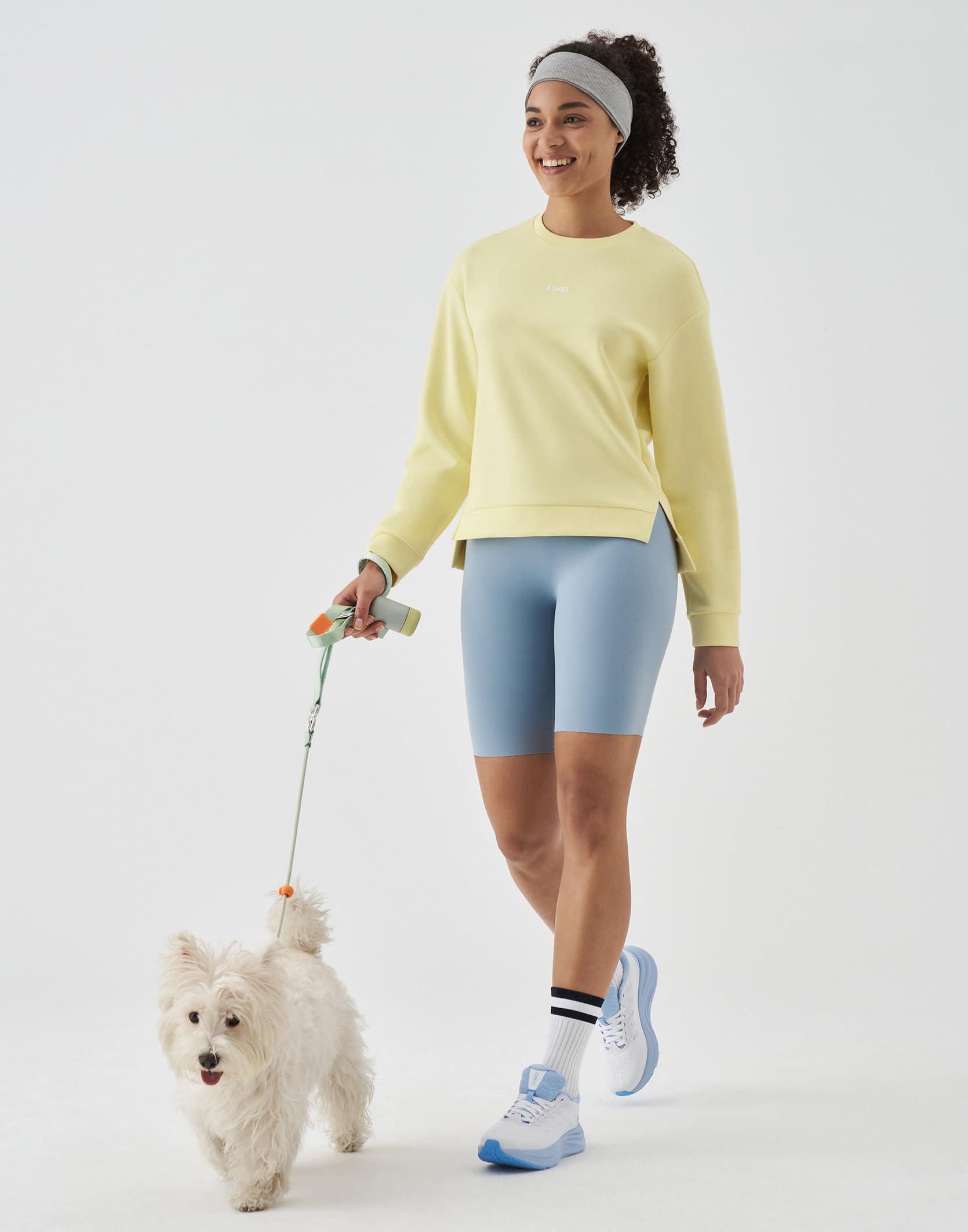 K-Swiss Cropped Sweatshirts for Women - Crewneck Pullover Sweatshirt Long Sleeve Workout Crop Tops Soft and Lightweight - Image 6
