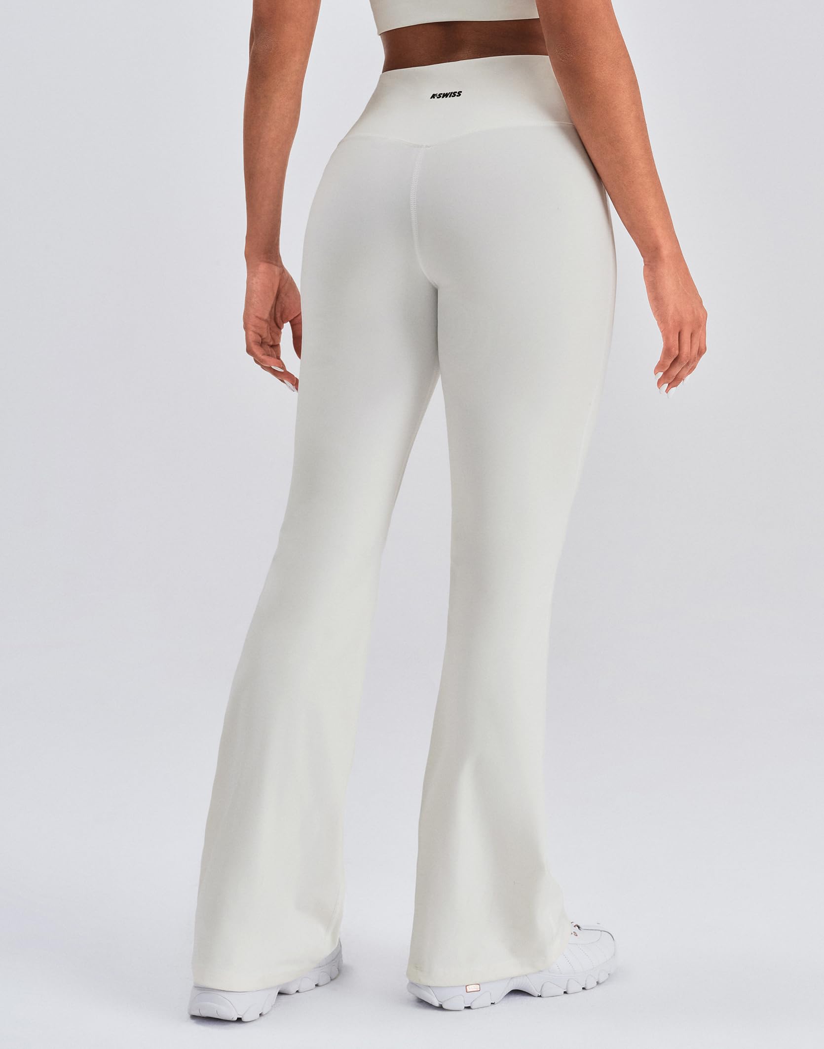 K-Swiss Flare Leggings for Women 32" - High Waist Wide Leg Bell Bottom Bootcut Yoga Pants for Casual Lounge - Image 2
