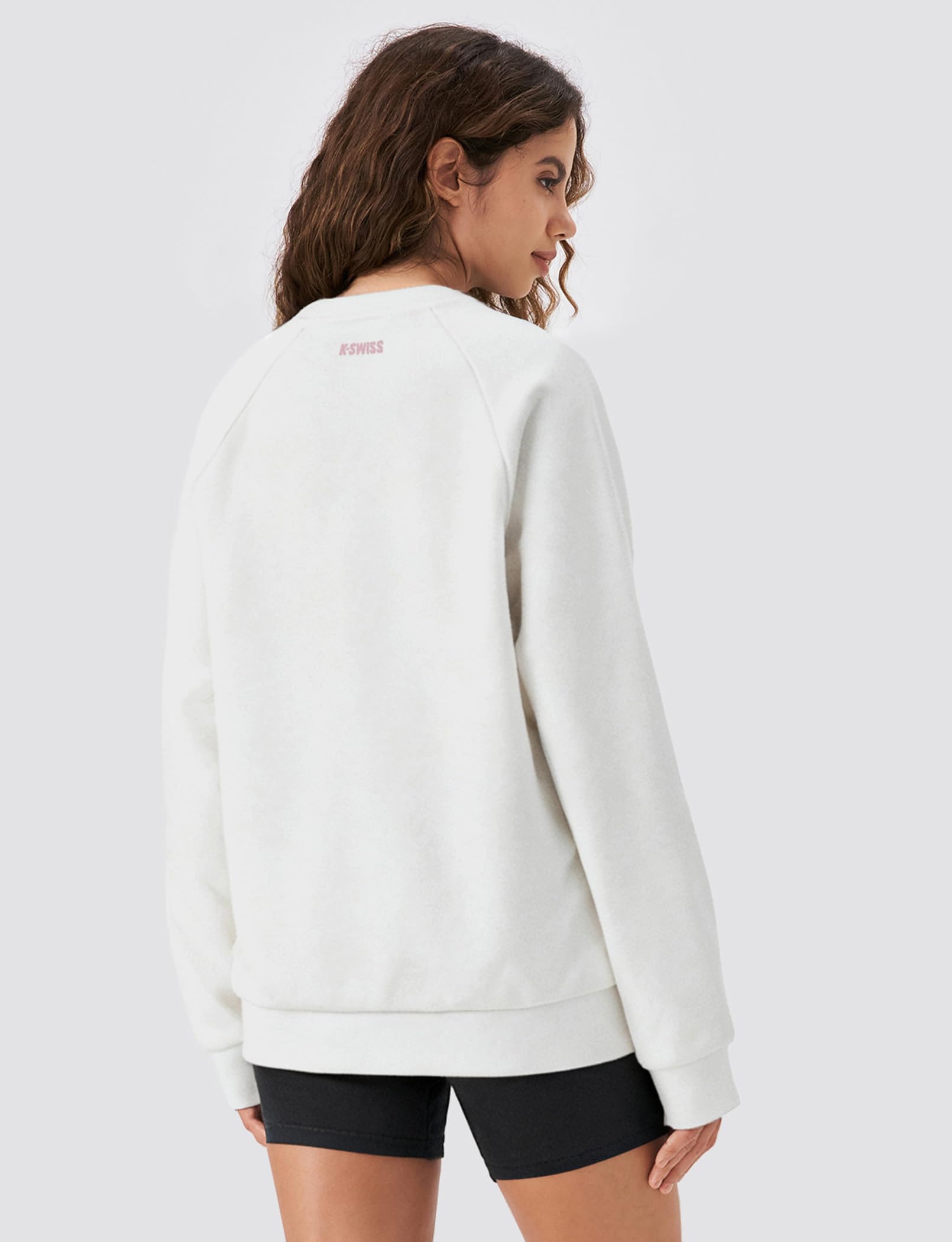 K-Swiss Heritage Women's Sweatshirts - Oversized Crewneck Pullover Casual Long Sleeve Fall Winter Tops - Image 3