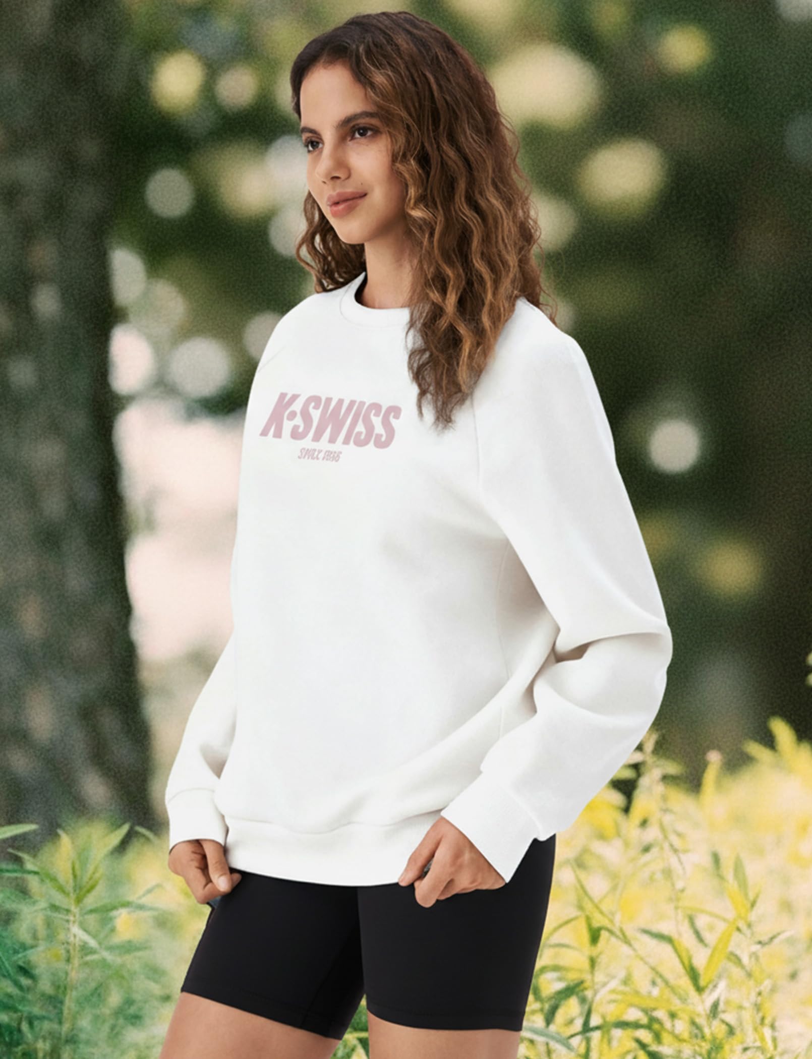 K-Swiss Heritage Women's Sweatshirts - Oversized Crewneck Pullover Casual Long Sleeve Fall Winter Tops - Image 6