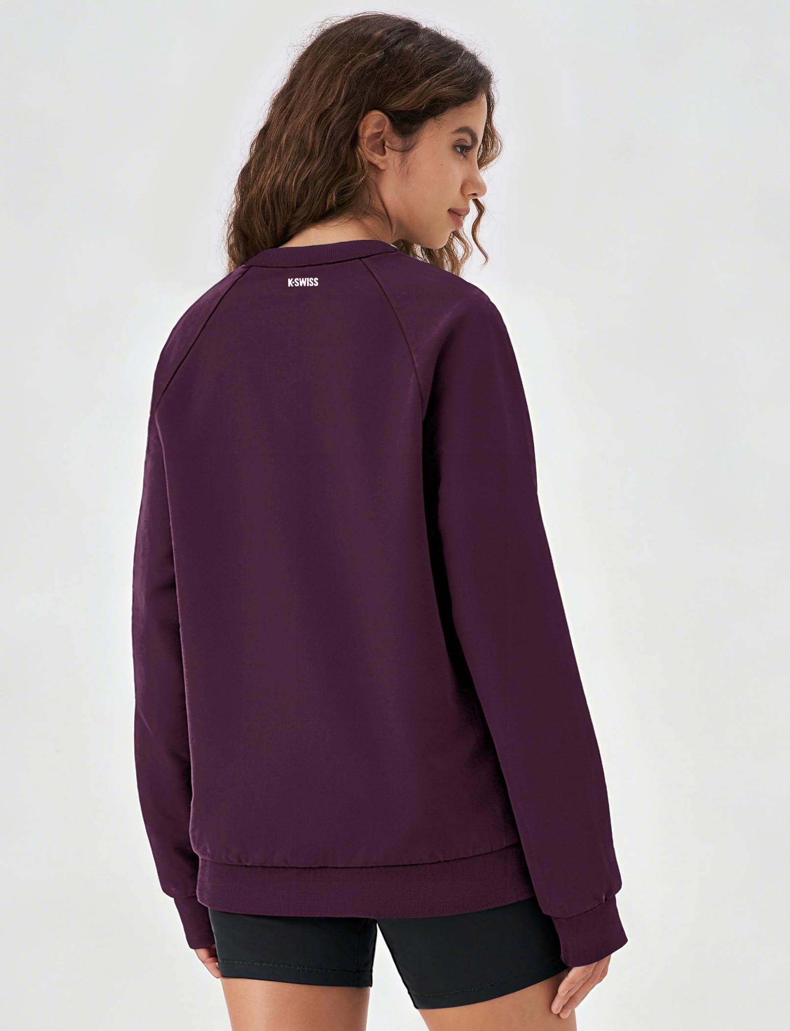 K-Swiss Heritage Women's Sweatshirts - Oversized Crewneck Pullover Casual Long Sleeve Fall Winter Tops - Image 3