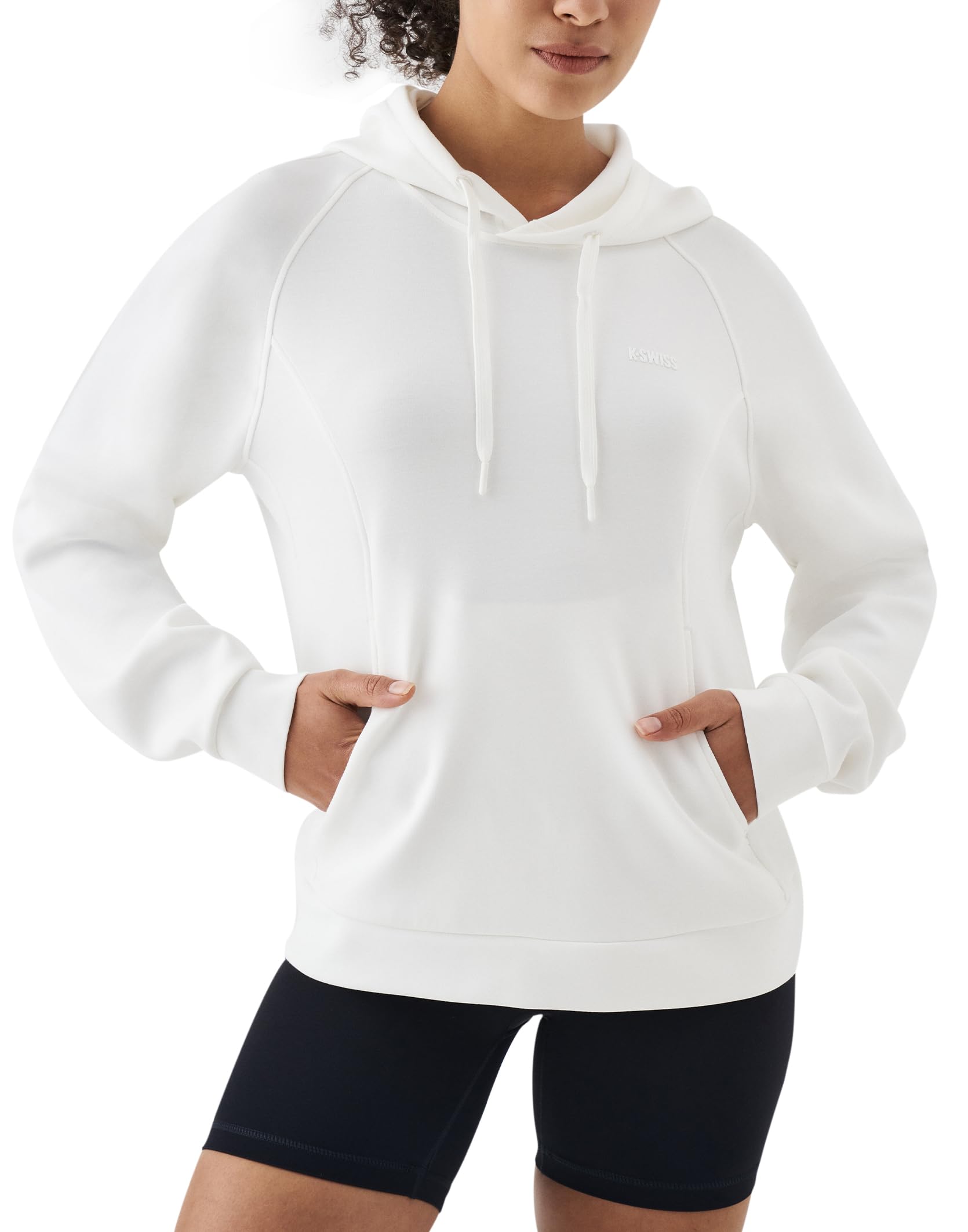 K-Swiss Hoodies for Women - Long Sleeve Pullover Hooded Sweatshirt with Pocket Casual Athletic Workout Top