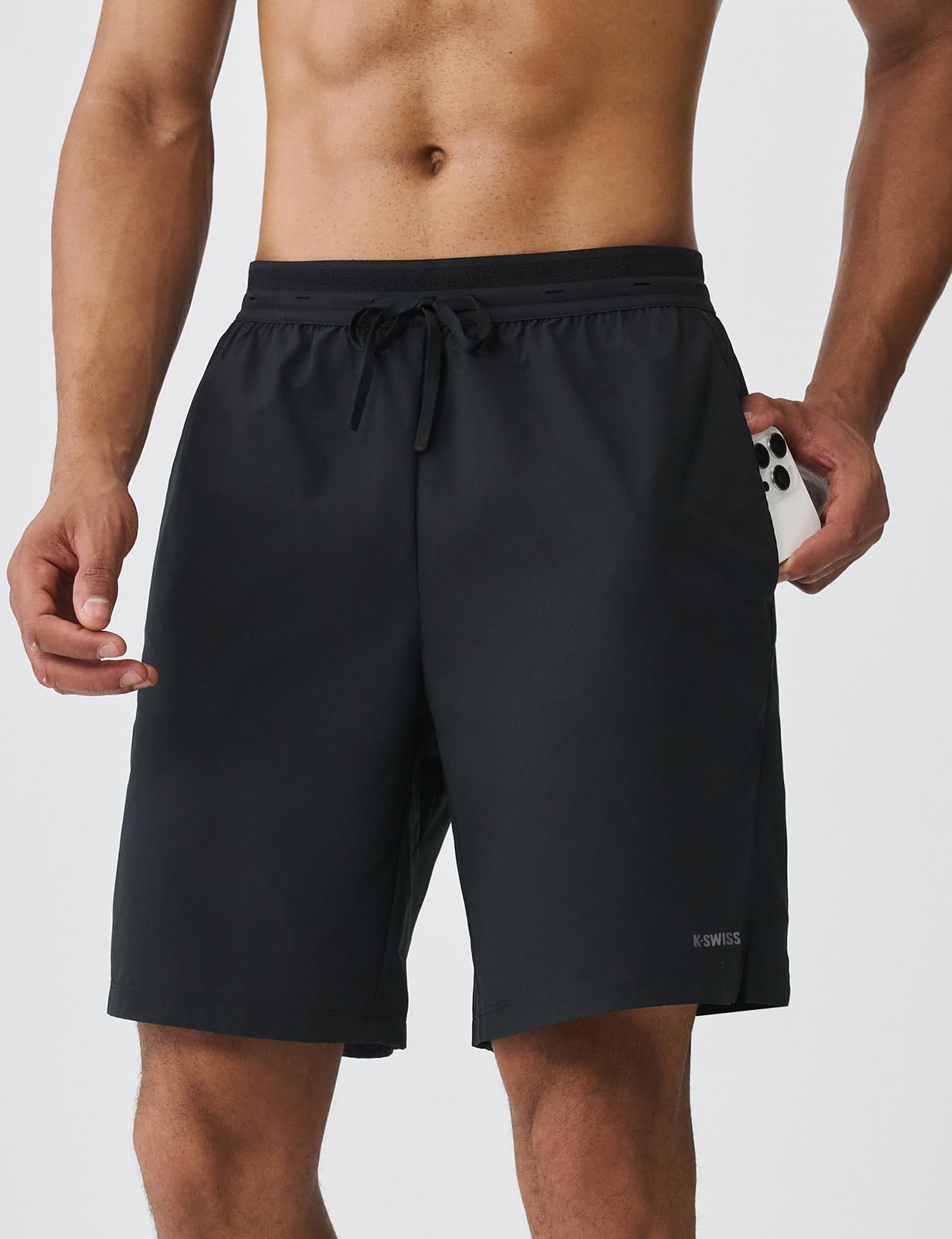 K-Swiss Men's Athletic Workout Shorts with Pockets - Lightweight Breathable Tennis Running Gym Training Shorts - Image 2