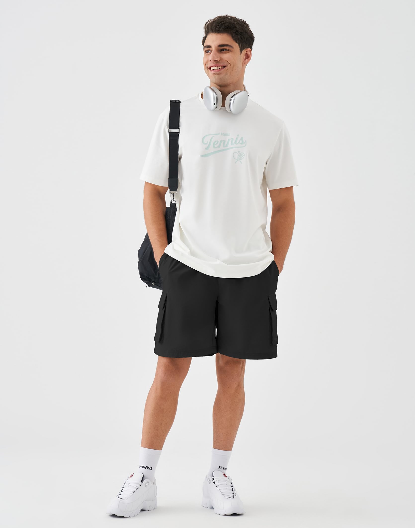 K-Swiss Men's Casual Cargo Shorts - Lightweight Stretch Summer Shorts for Men with 4 Pockets 9" - Image 3