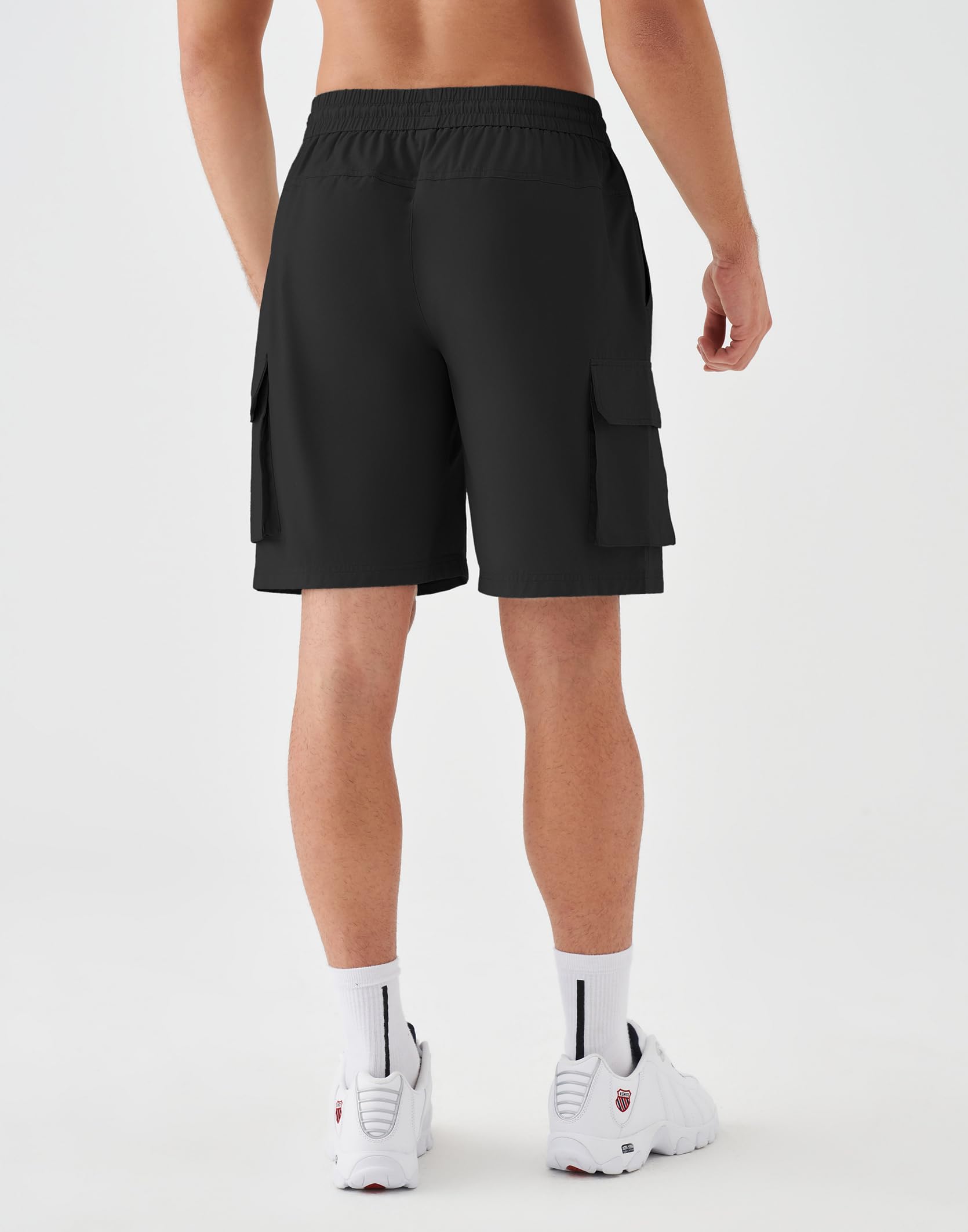K-Swiss Men's Casual Cargo Shorts - Lightweight Stretch Summer Shorts for Men with 4 Pockets 9" - Image 4