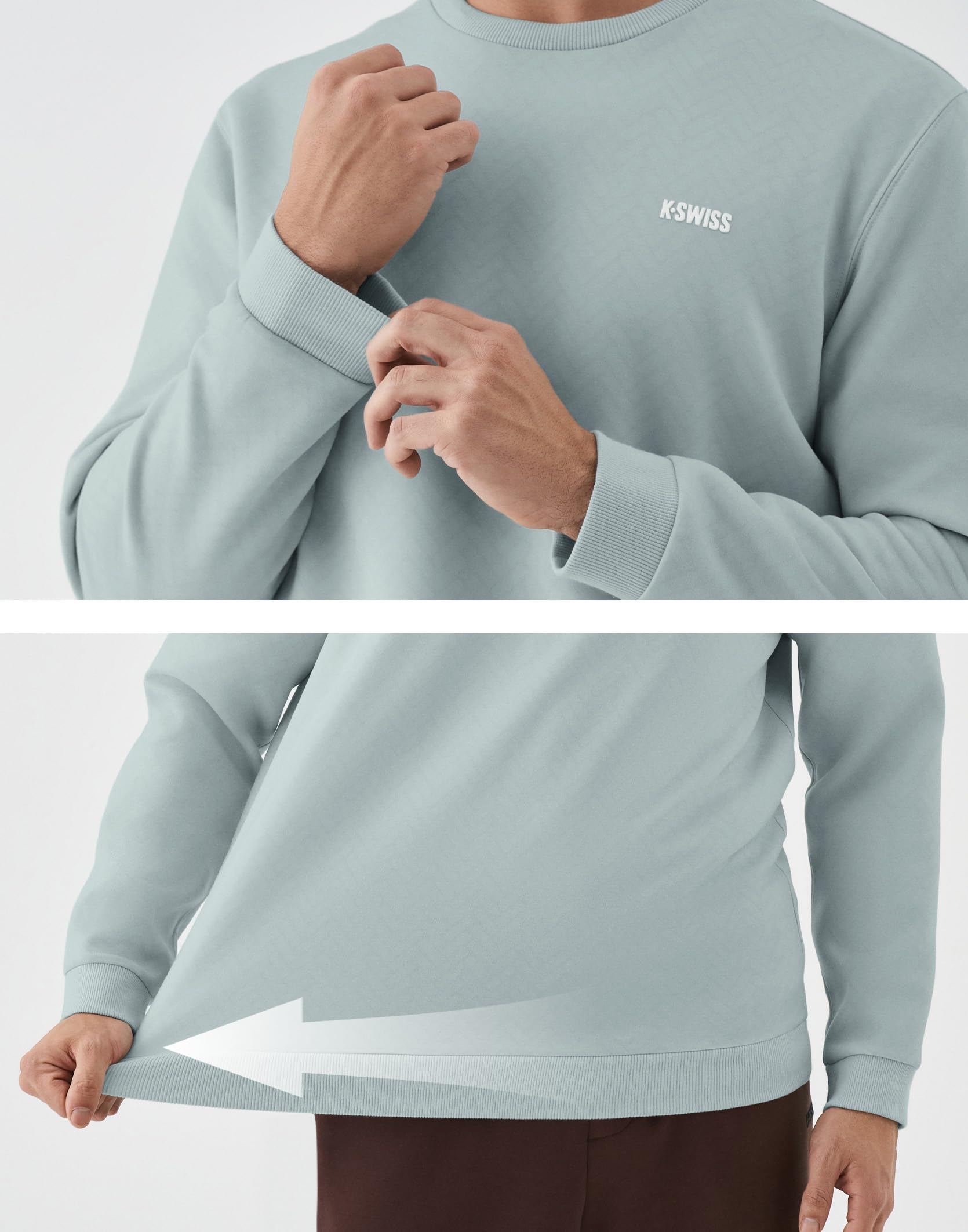 K-Swiss Men's Crewneck Pullover Sweatshirts - Image 5