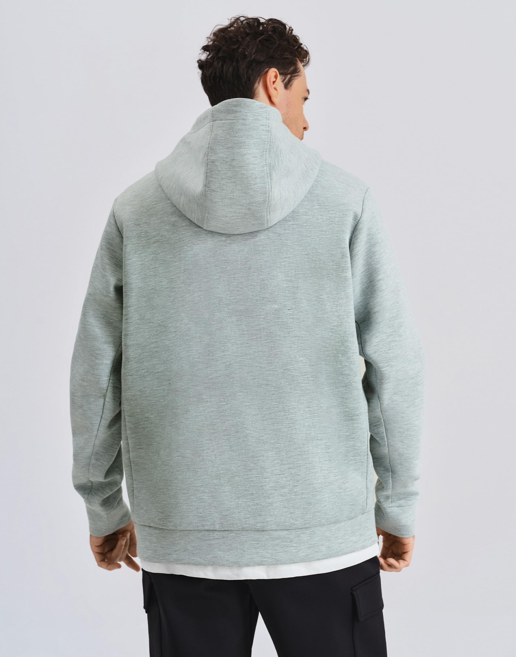 K-Swiss Men's Full Zip Hoodie - Drawstring Hoodies Pullover Sweatshirts Casual Loose Fit - Image 3