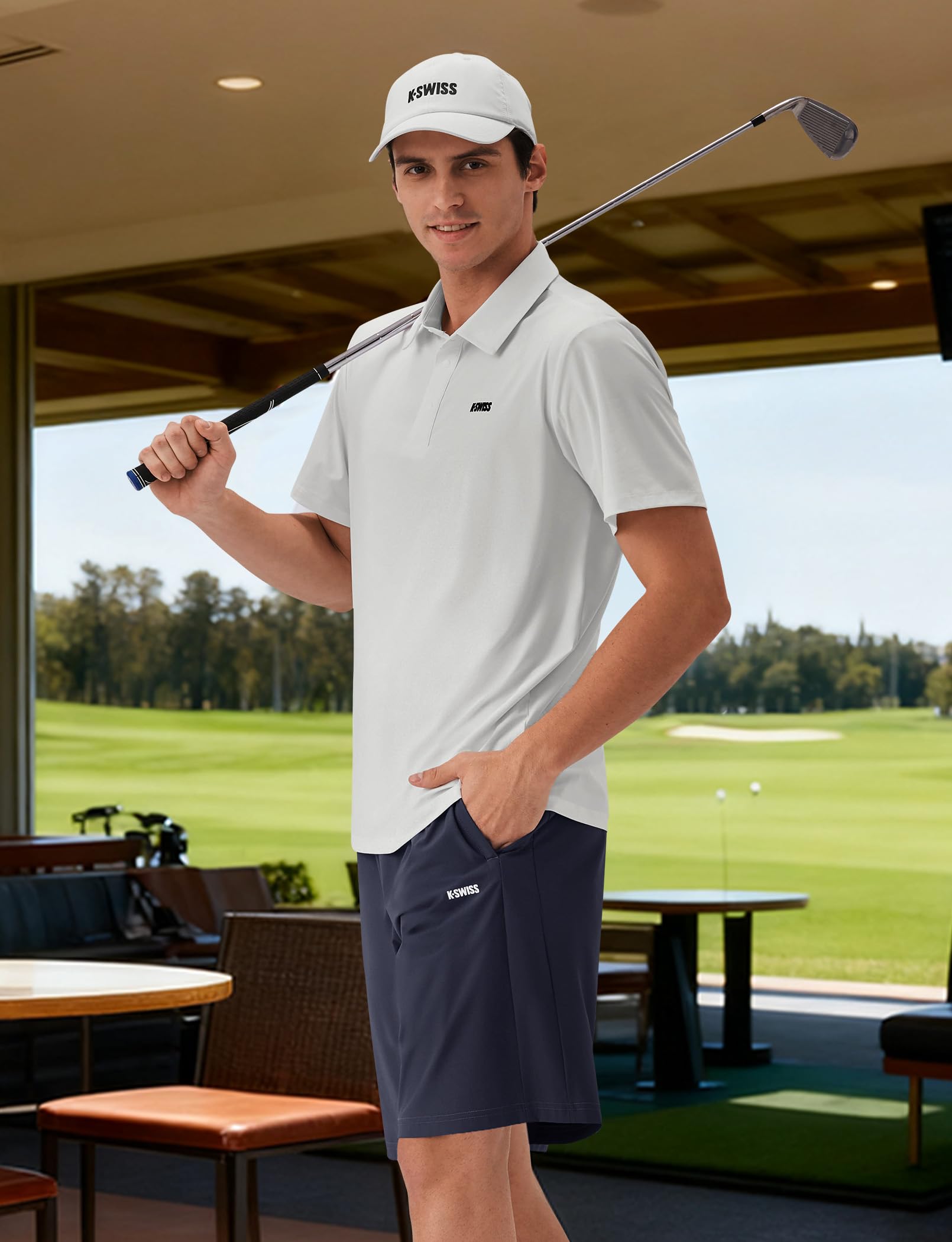 K-Swiss Men's Heritage Classic Polo, Unshrink Collar Golf Shirt Top for Men, Short Sleeve Casual Golf & Tennis Shirt - Image 7