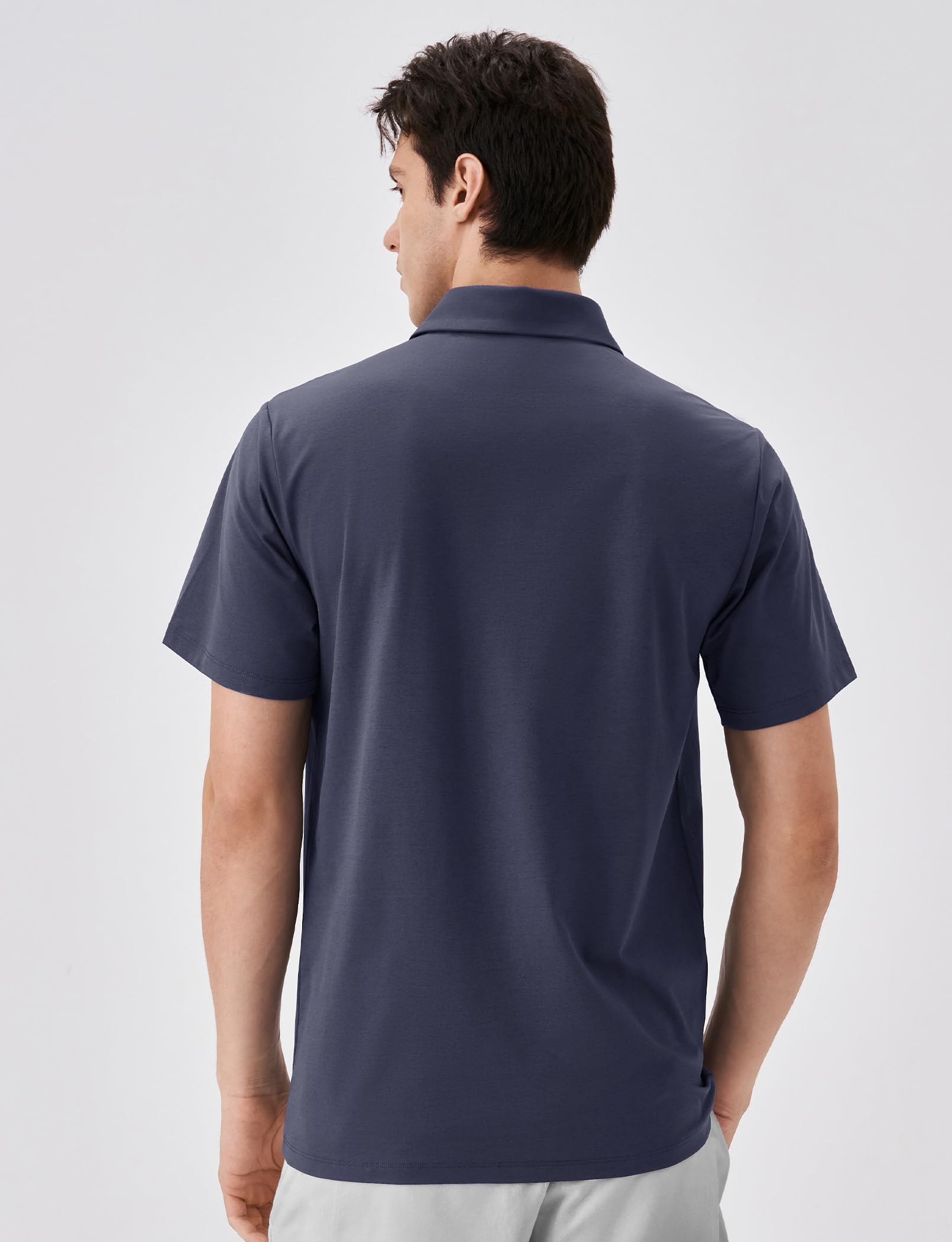 K-Swiss Men's Heritage Suit Collar Polo, Golf Polo Shirts for Men, Casual Short Sleeve Dress Shirt for Work Business - Image 3