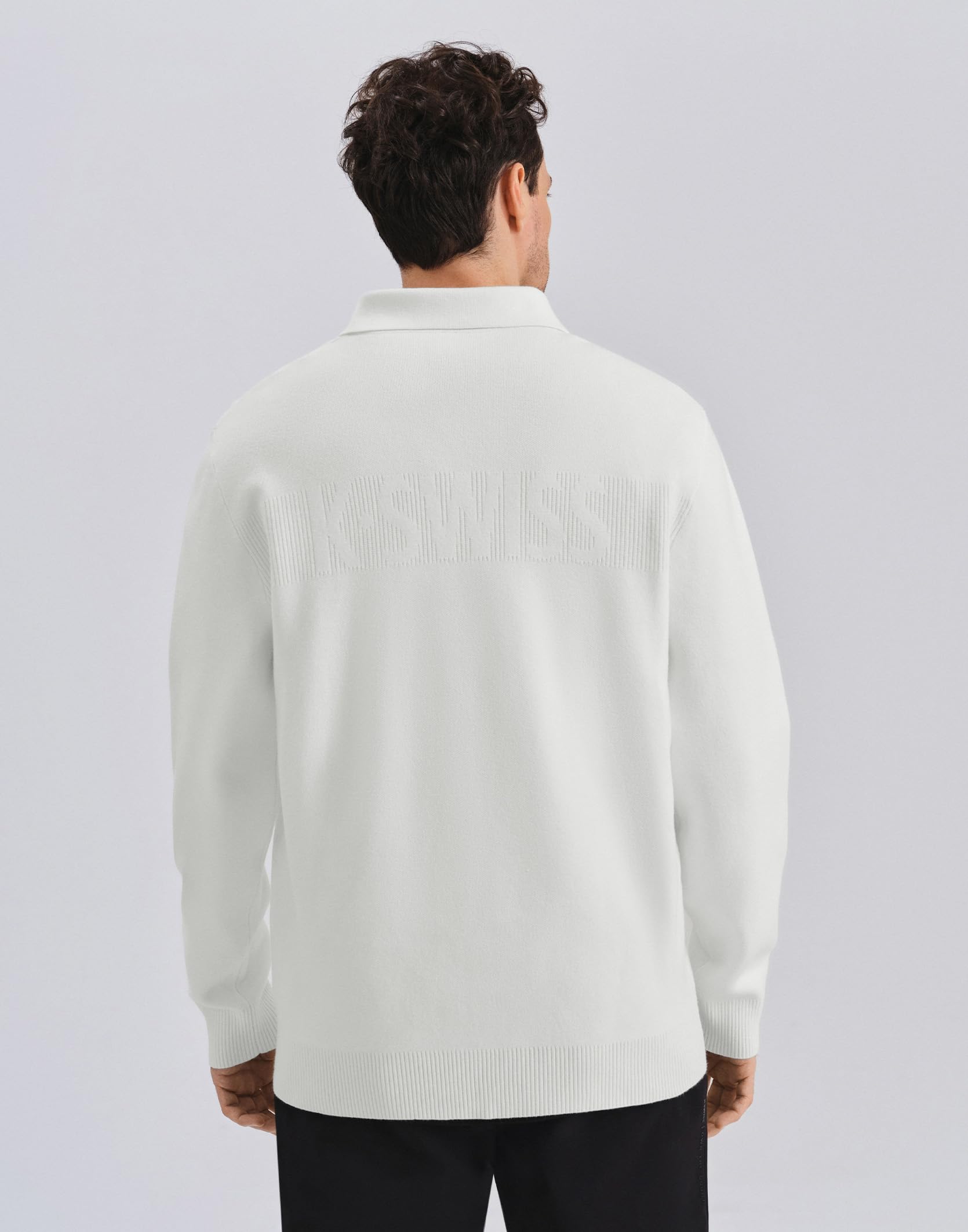 K-Swiss Men's Knit Polo Shirts - Long Sleeve Polo Sweaters Shirt Classic Collared Button Casual Work Golf - Image 3
