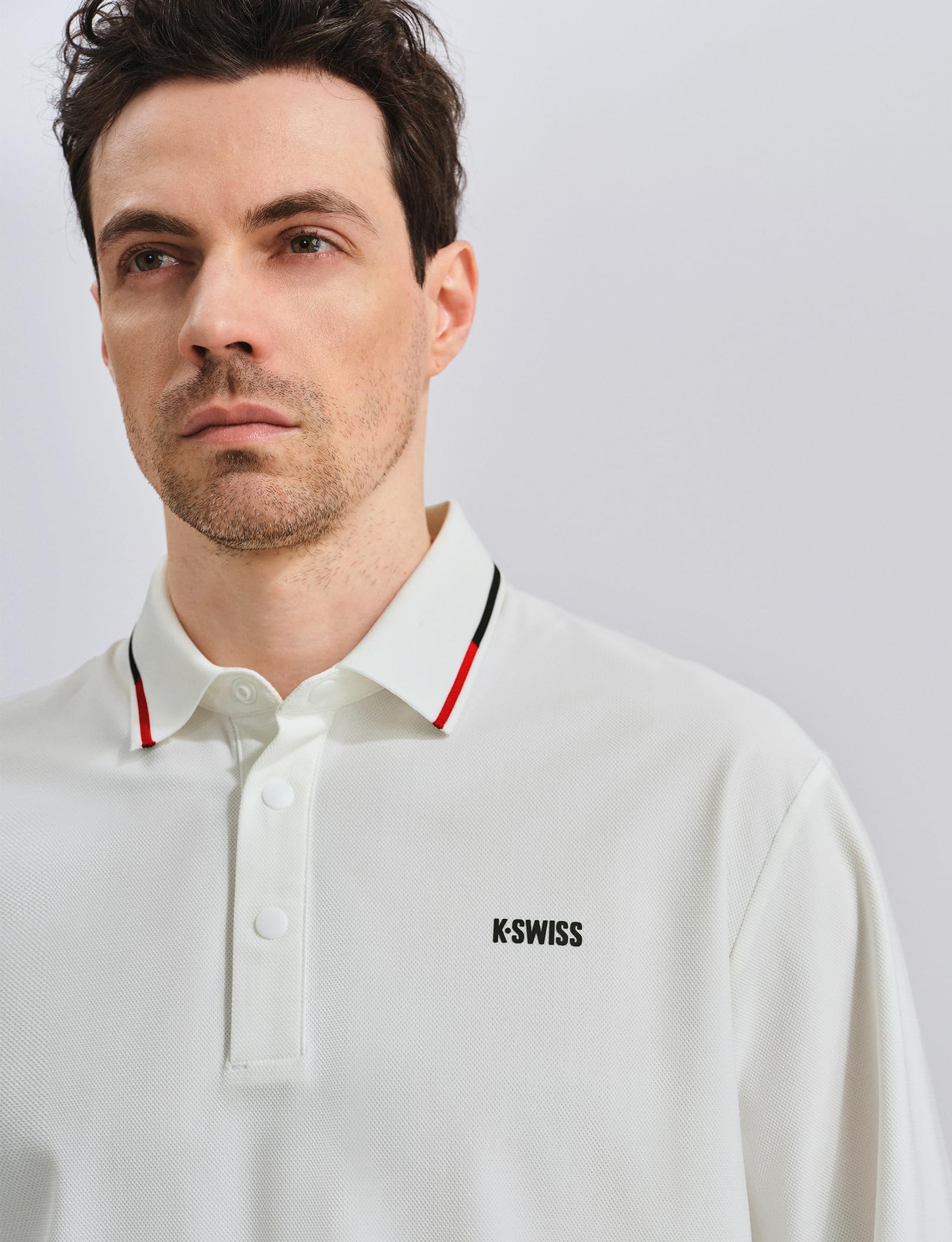 K-Swiss Men's Long Sleeve Polo Shirts - Golf Tennis Dry Fit Performance Moisture Wicking Casual Collared - Image 3