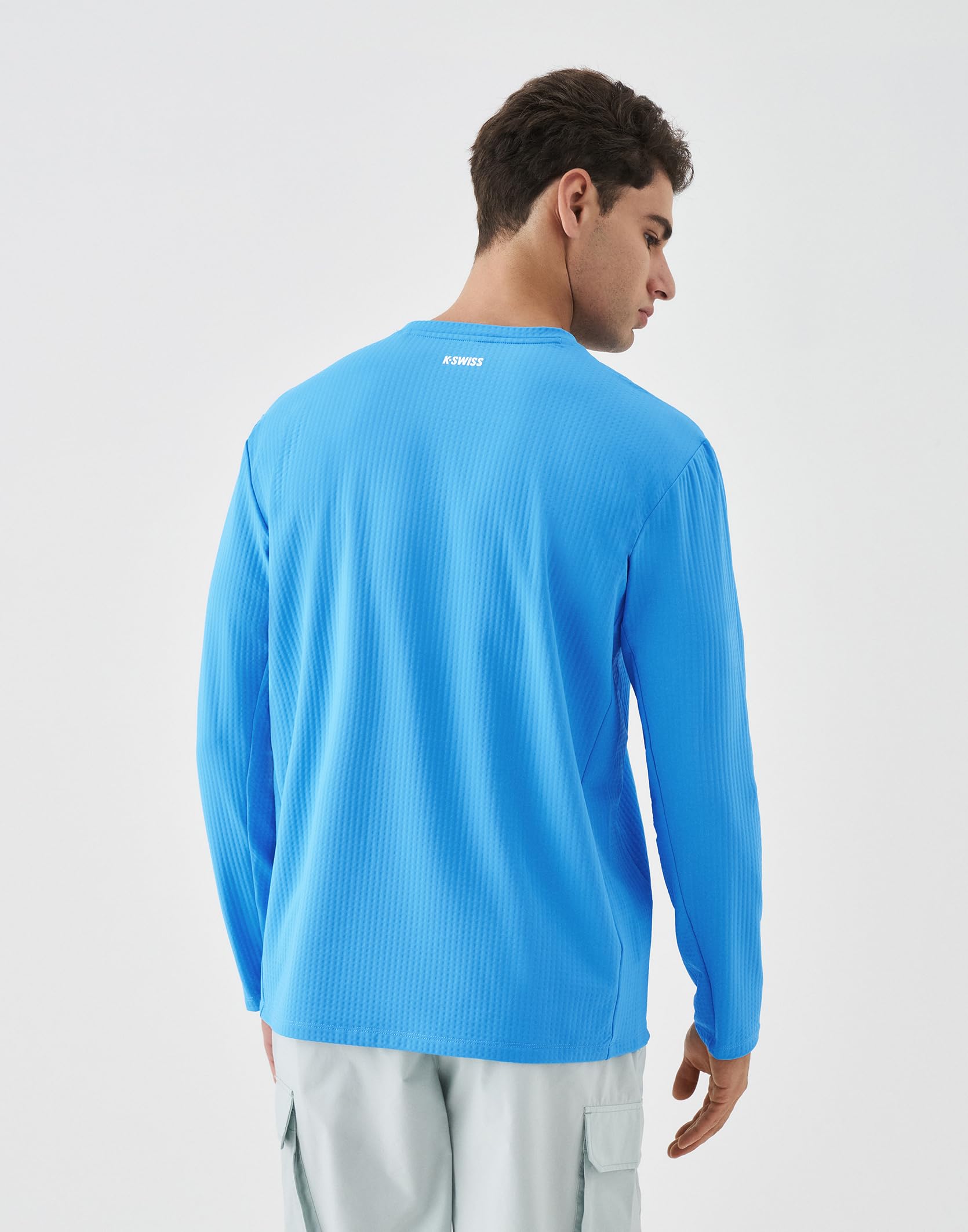 K-Swiss Men's Long Sleeve Pullover - Crew Neck Sweatshirt Casual Lightweight Workout Shirt - Image 2