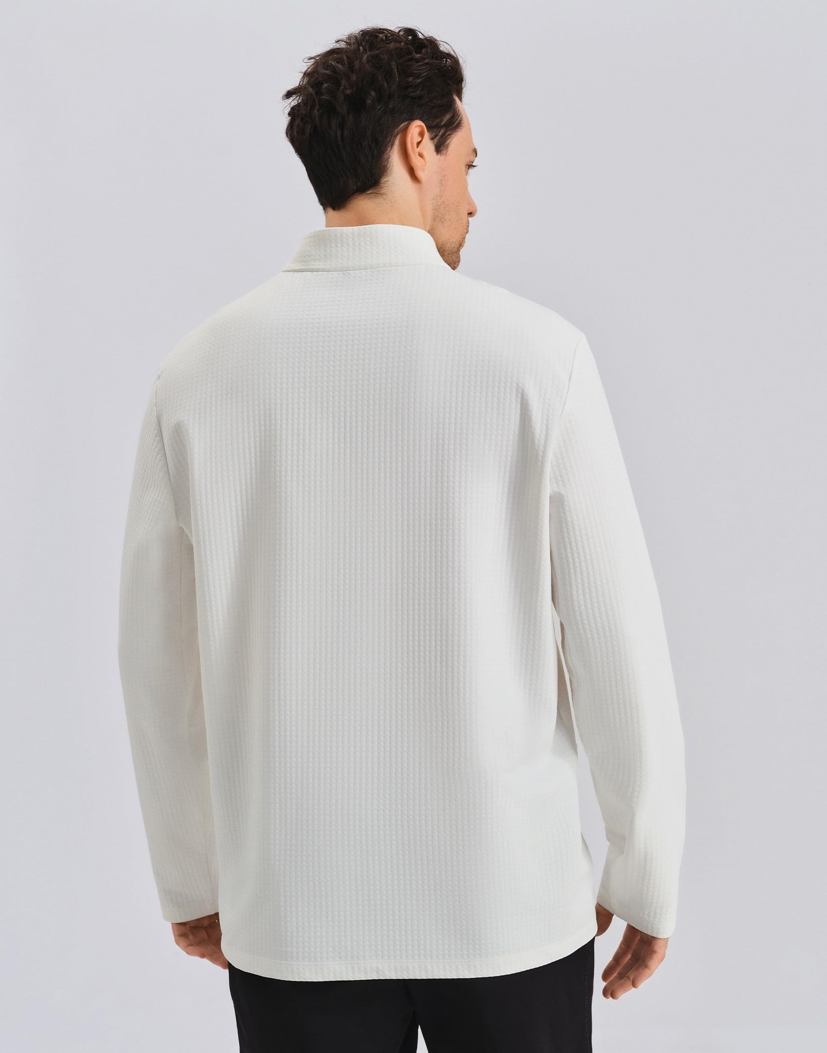 K-Swiss Men's Quarter Zip Pullover - Mock Neck Sweatshirt Golf Casual Long Sleeve Shirt - Image 2
