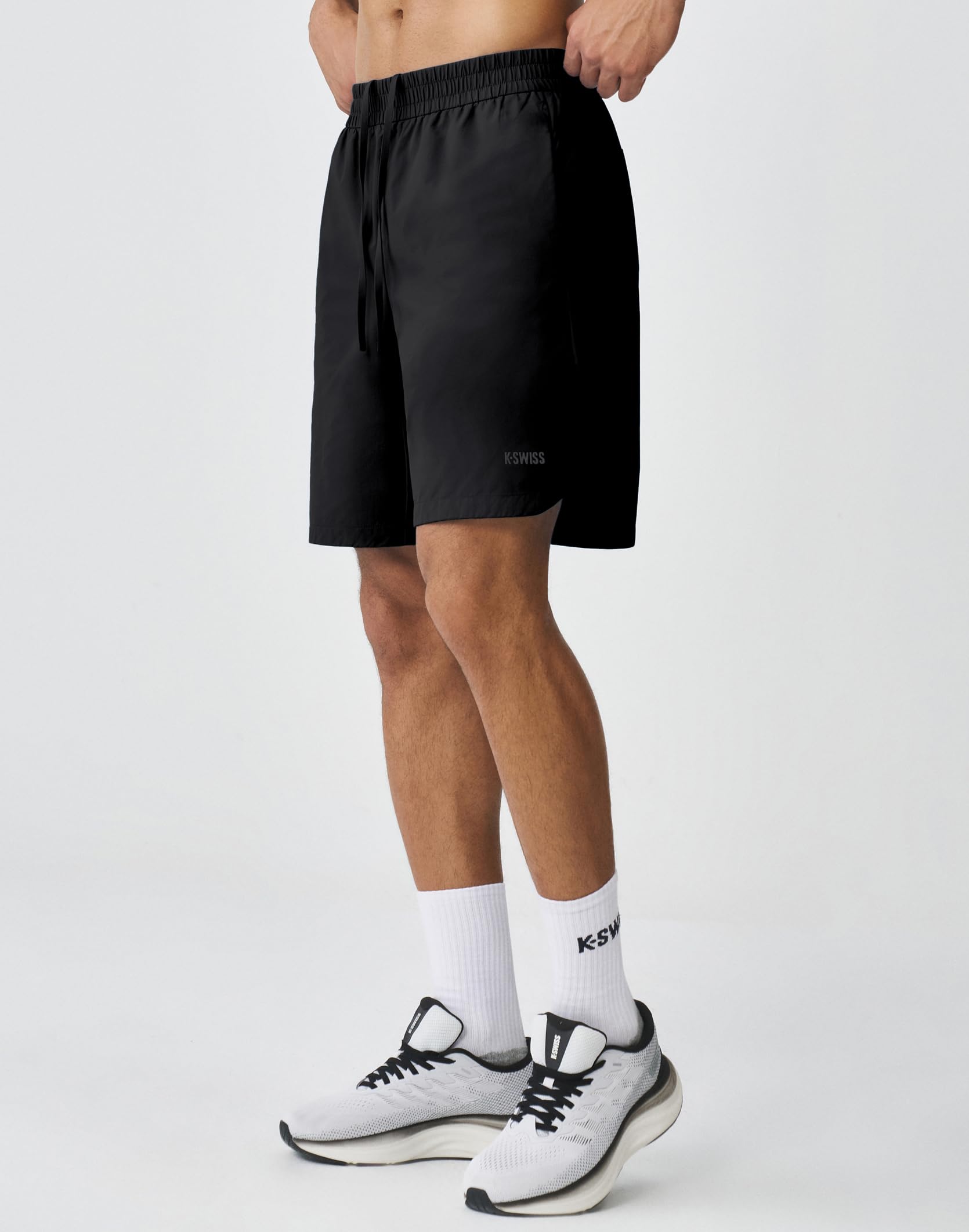 K-Swiss Men's Running Athletic Shorts 8" - Quick Dry Woven Workout Shorts for Gym Tennis Active Sports - Image 2
