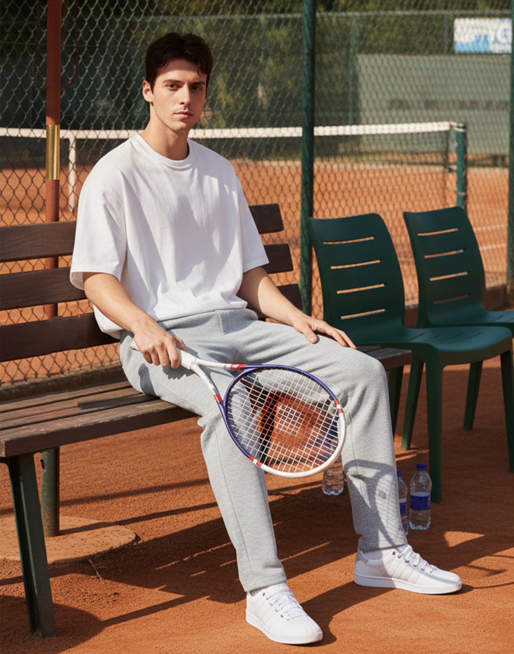 K-Swiss Men's Sweatpants with Pockets - Casual Pants with Drawstring Open Bottom Lightweight & Breathable Lounge Pants - Image 3