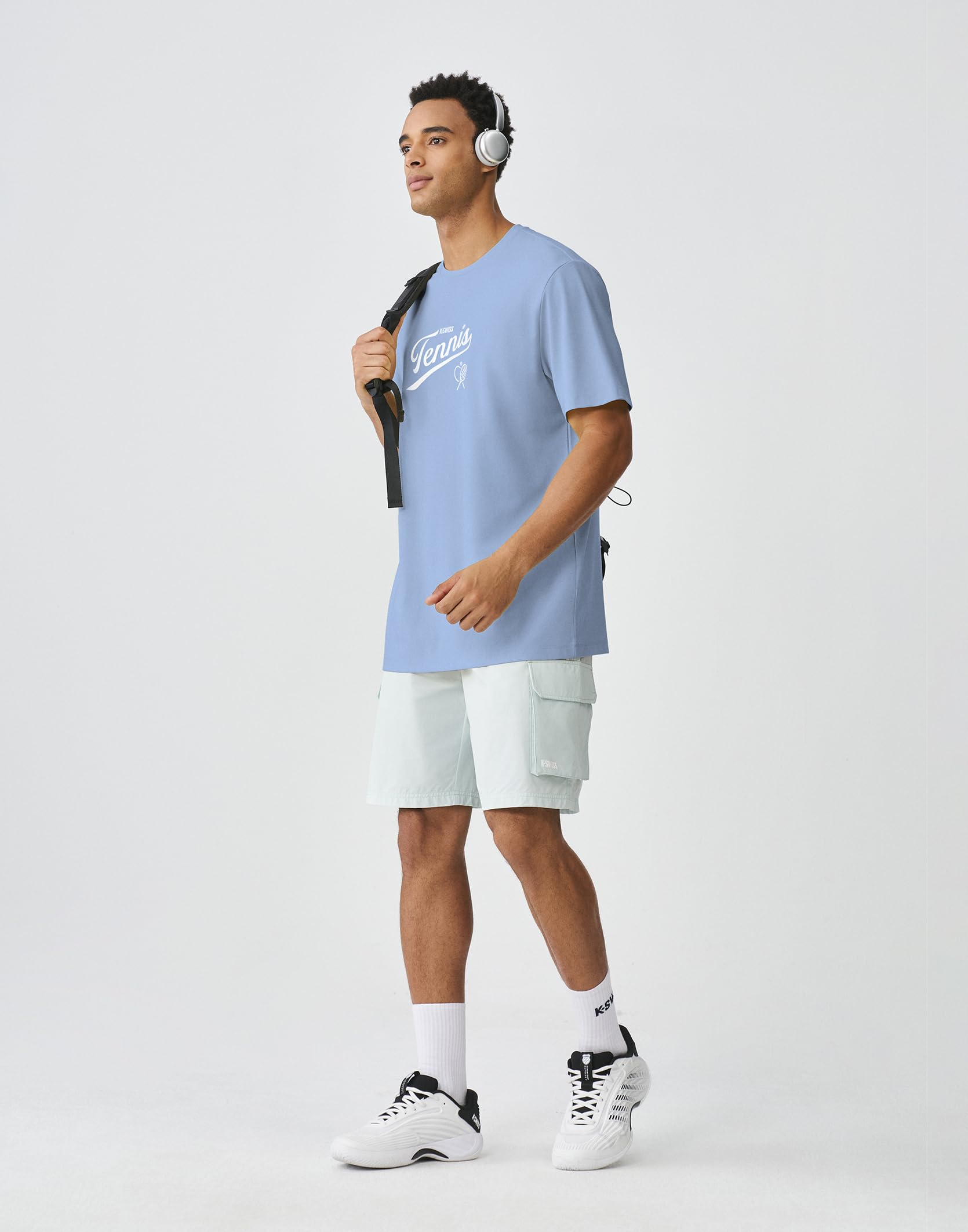 K-Swiss Men's Tennis Graphic T-Shirt - Silky Soft Premium Crewneck Tee Breathable Short Sleeve Casual Athletic Shirt - Image 3