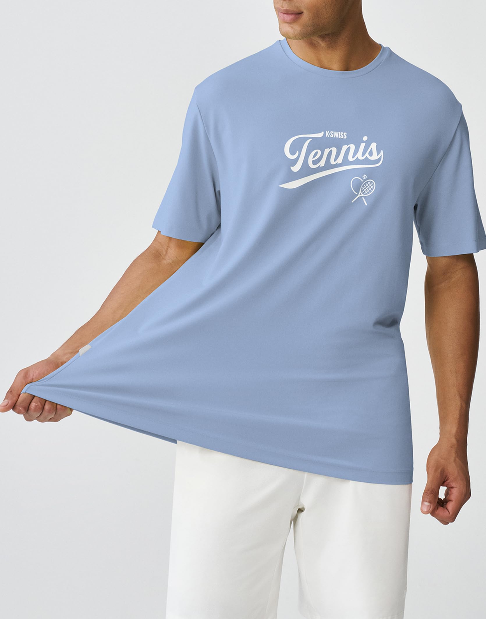 K-Swiss Men's Tennis Graphic T-Shirt - Silky Soft Premium Crewneck Tee Breathable Short Sleeve Casual Athletic Shirt - Image 4