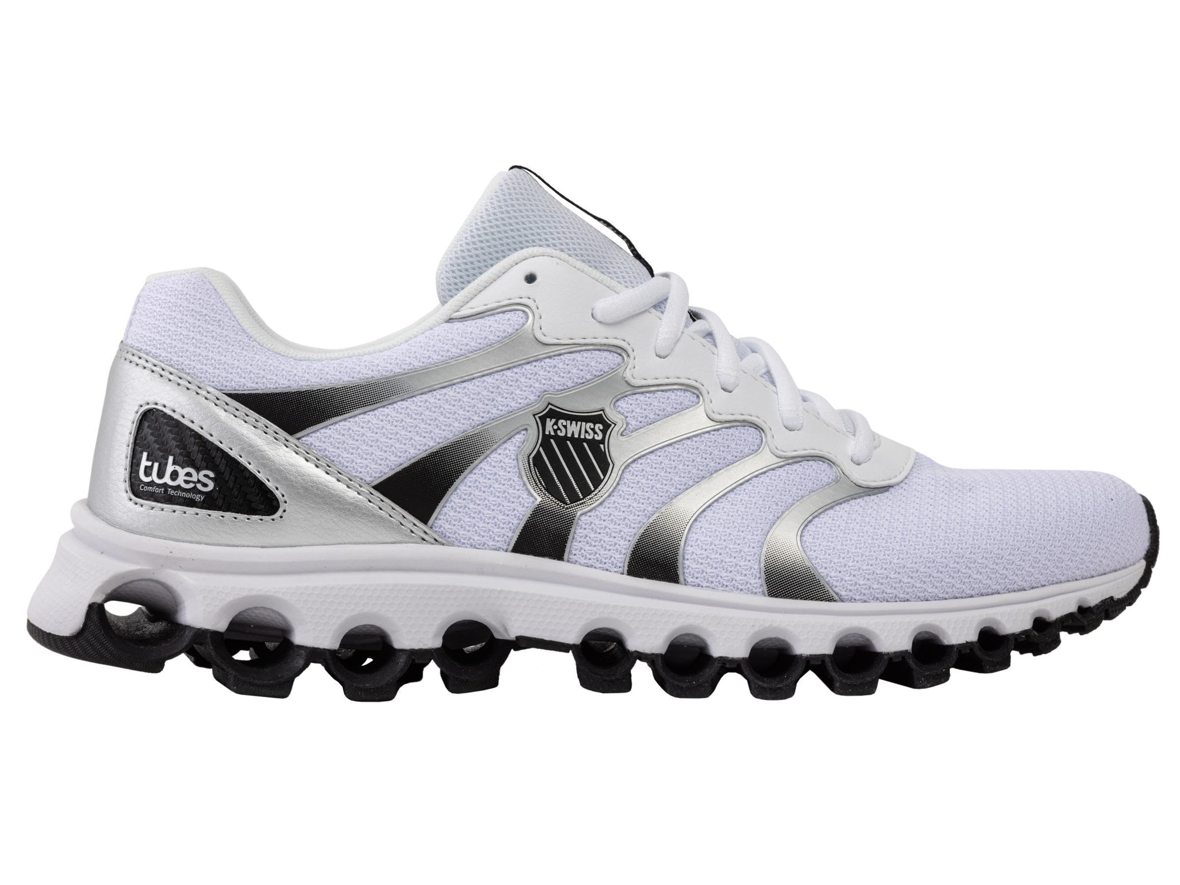 K-Swiss Men's Tubes 200 Training Shoe - Wide Toe Box Shoes Walking Running Gym Athletic Sneakers, Black/Charcoal 10 M