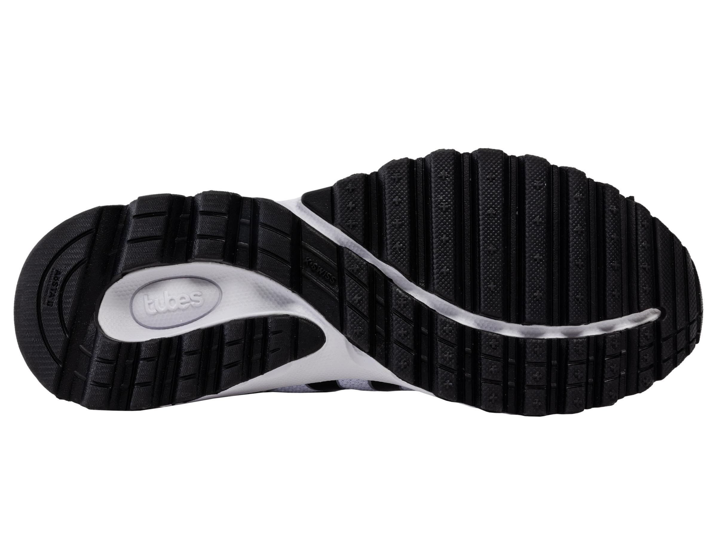 K-Swiss Men's Tubes 200 Training Shoe - Wide Toe Box Shoes Walking Running Gym Athletic Sneakers, Black/Charcoal 10 M - Image 4