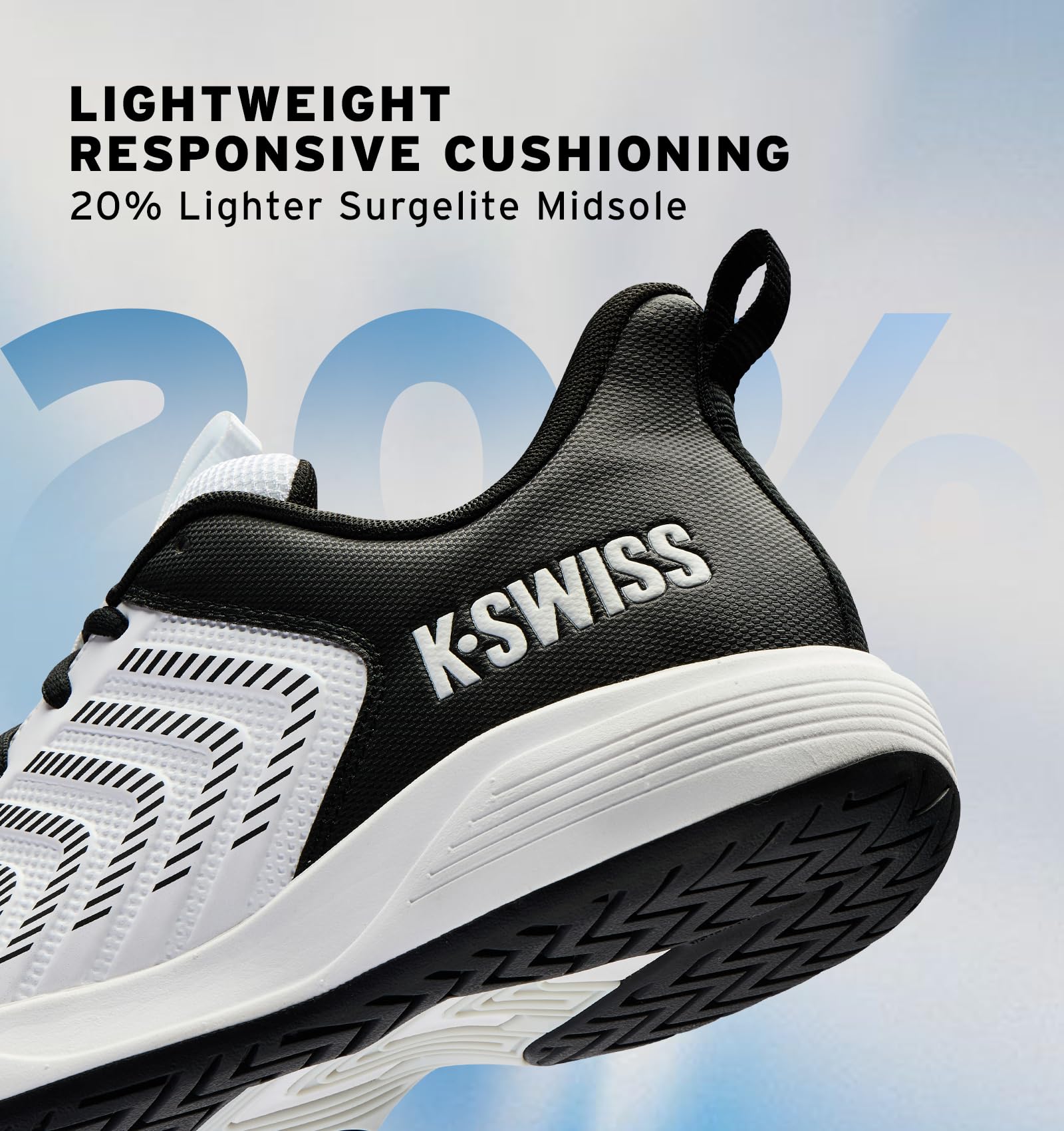 K-Swiss Men's Ultrashot Light Pickleball Tennis Shoe - Lightweight Court Shoes Lateral Movement Stable Support - Image 5