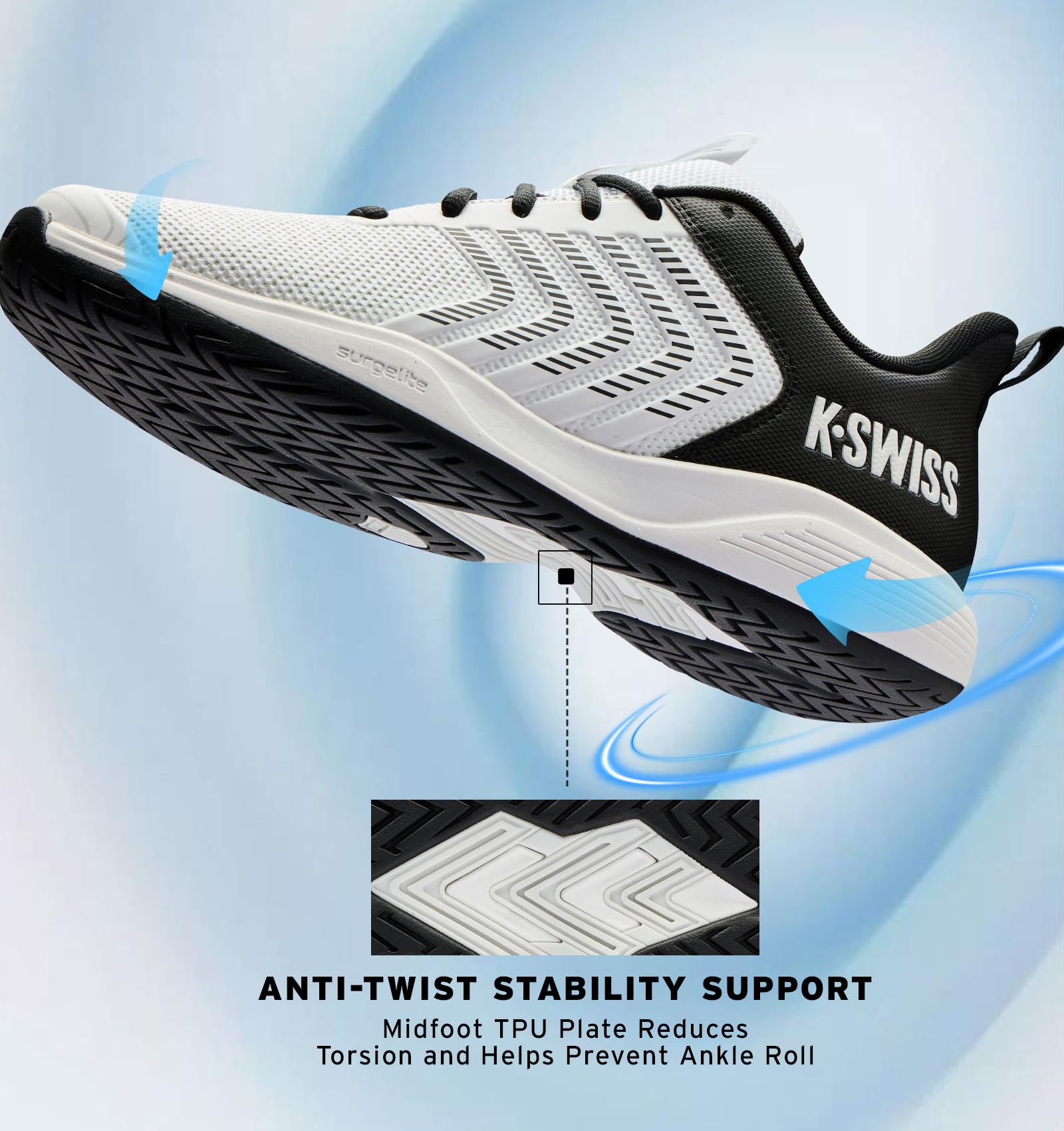 K-Swiss Men's Ultrashot Light Pickleball Tennis Shoe - Lightweight Court Shoes Lateral Movement Stable Support - Image 7