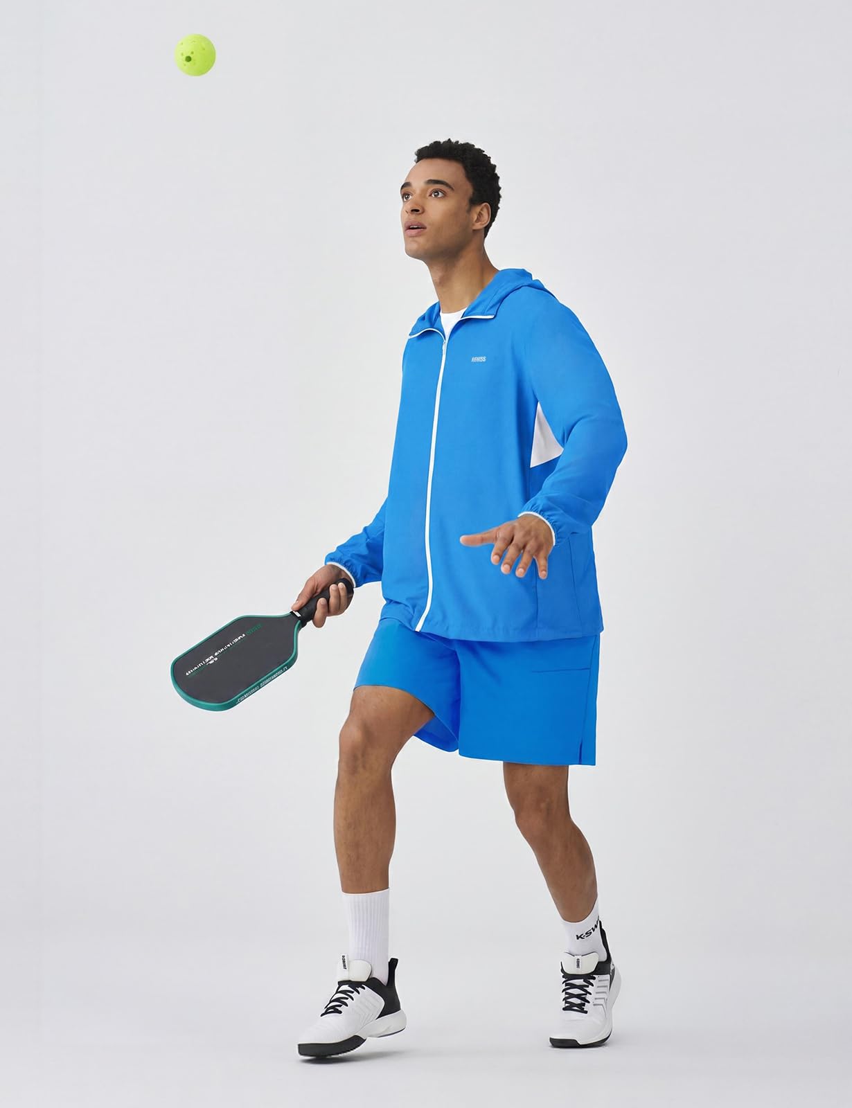 K-Swiss Men's UPF 50+ Windbreaker Jacket - Lightweight Full Zip Hoodie Long Sleeve for Hiking Outdoor - Image 6