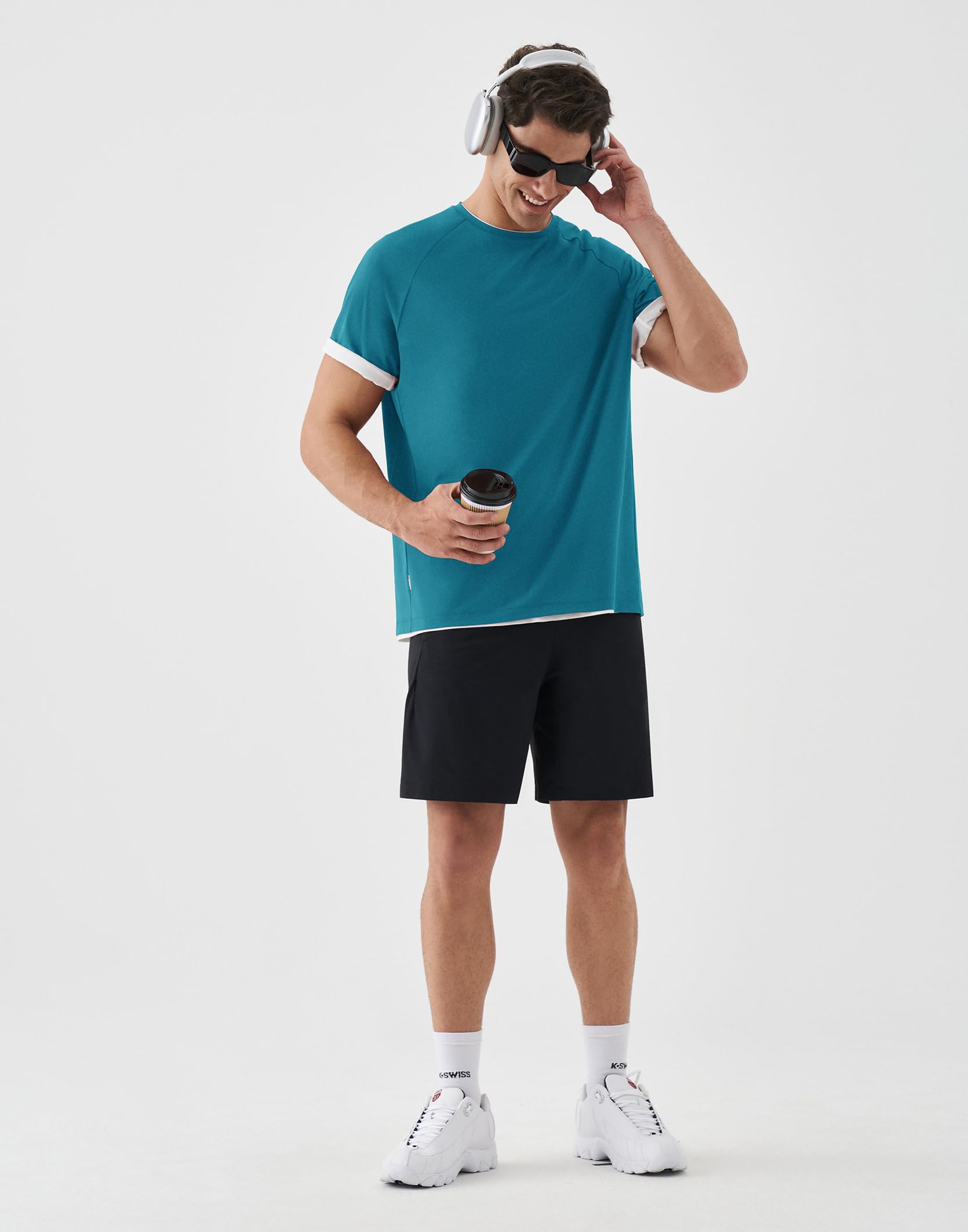 K-Swiss Mens Athletic Workout T-Shirts - DryAero Performance Lightweight Quick Dry Shirts Tops for Tennis Running Gym - Image 3