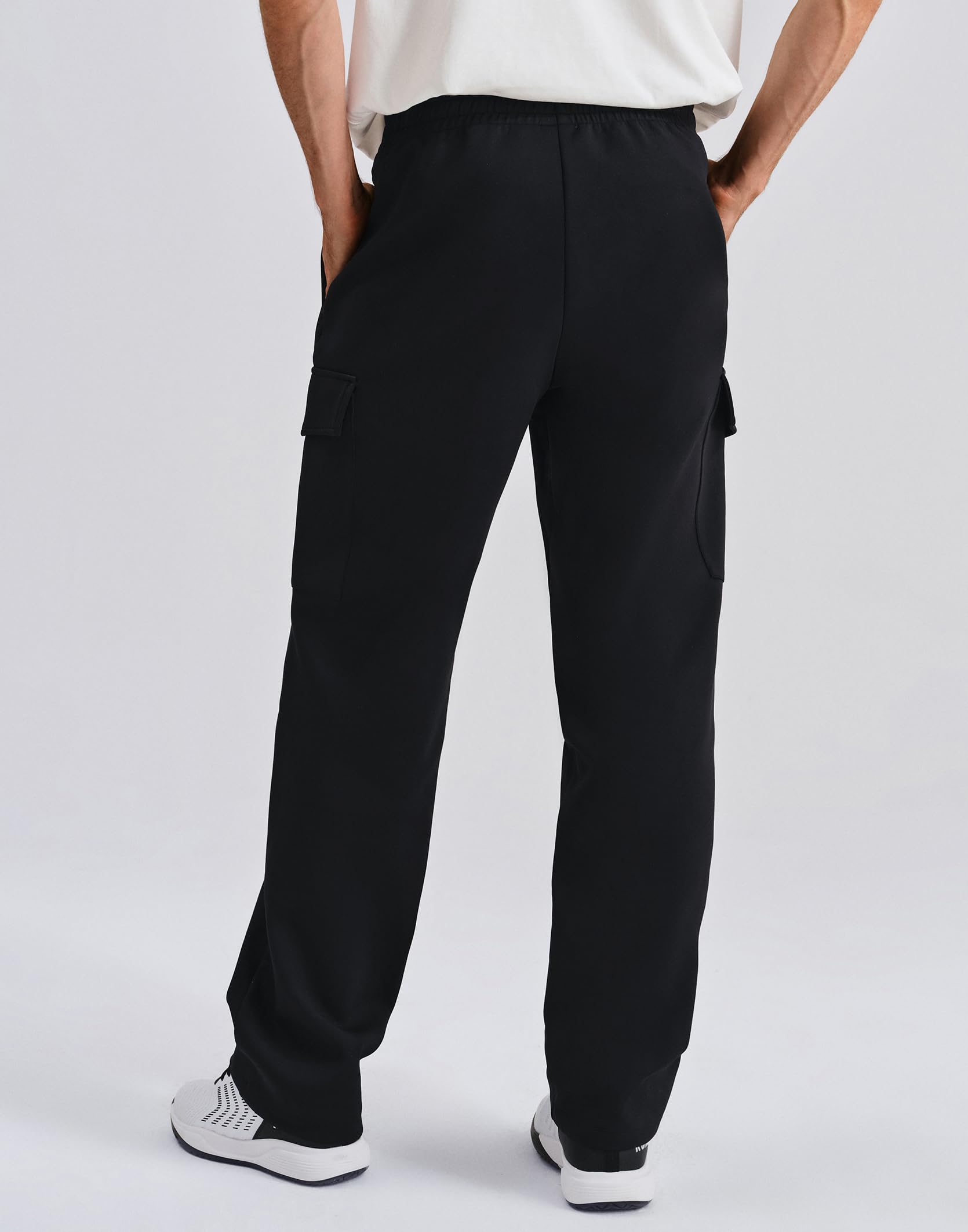 K-Swiss Mens Cargo Pants - Relaxed Fit Open Bottom Tapered Pants Sweatpants with Drawstring for Casual Lounge Outdoor - Image 2