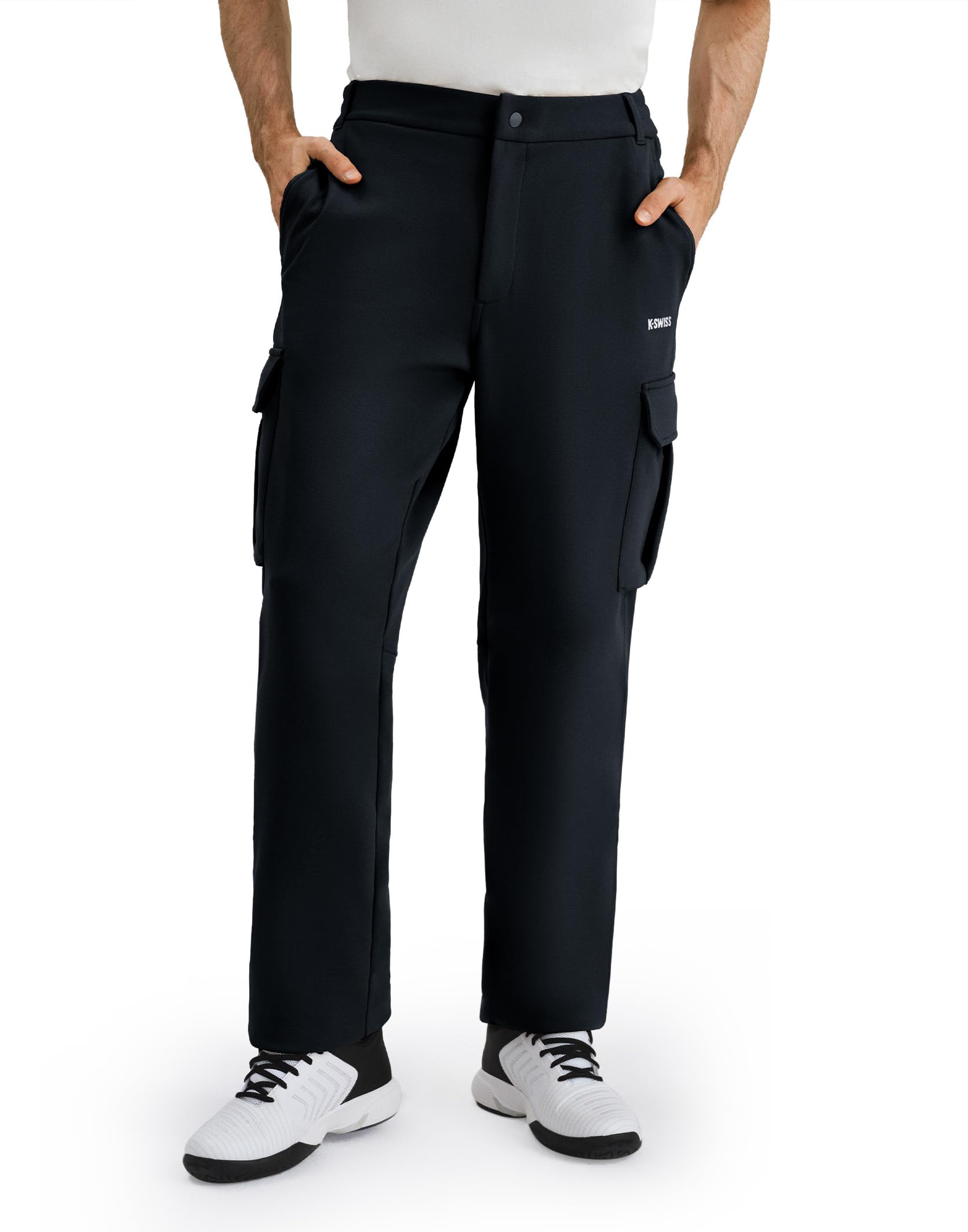 K-Swiss Mens Cargo Pants - Relaxed Fit Tapered Pants Sweatpants with Pockets for Casual Outdoor