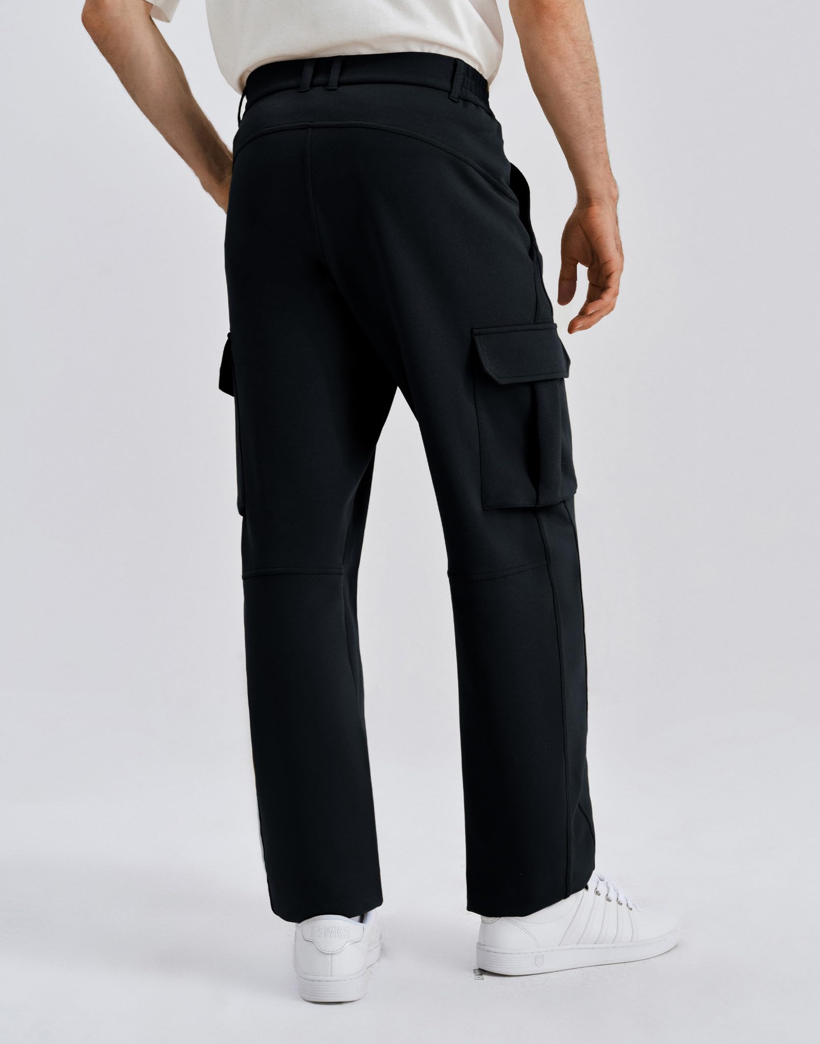 K-Swiss Mens Cargo Pants - Relaxed Fit Tapered Pants Sweatpants with Pockets for Casual Outdoor - Image 2