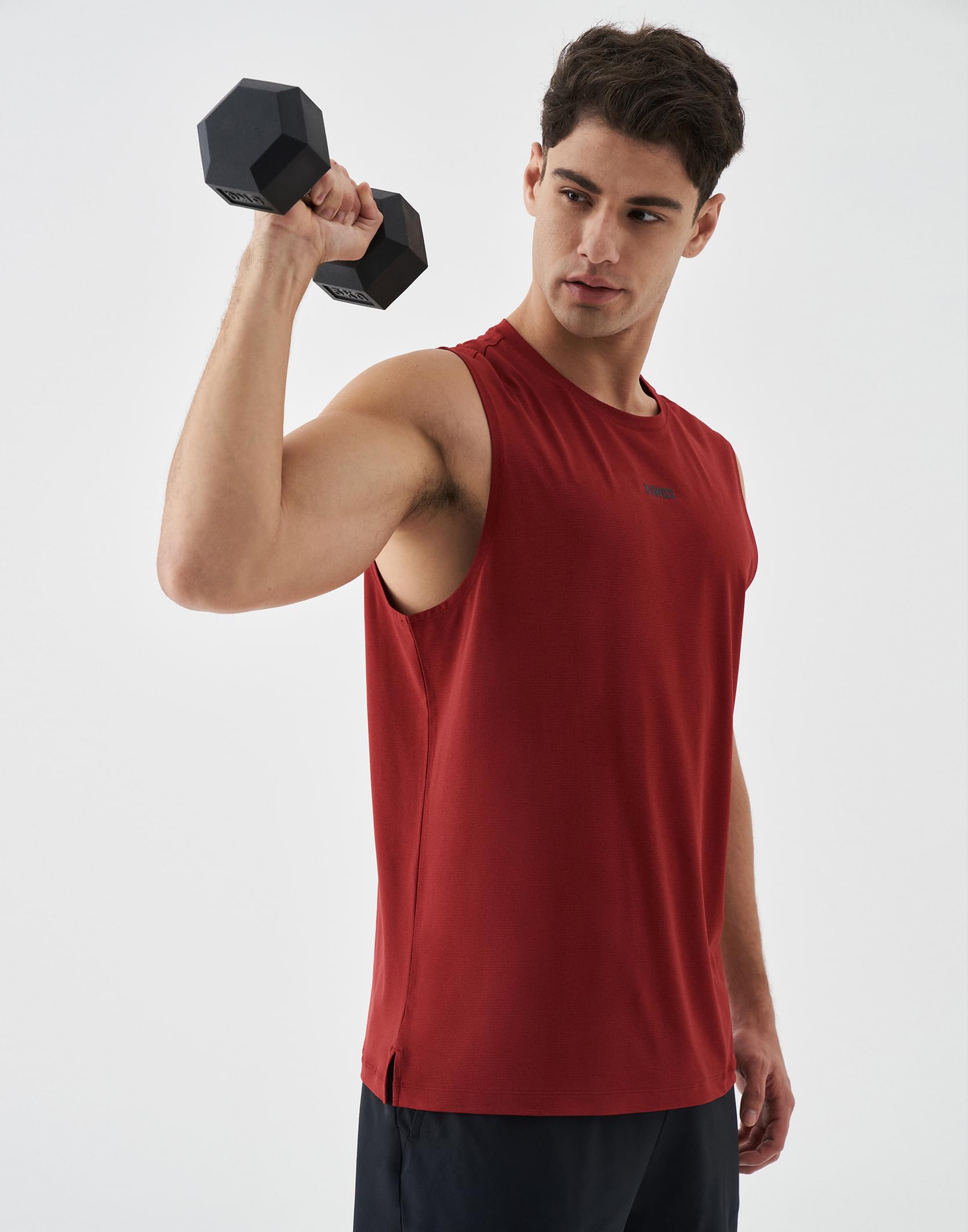 K-Swiss Mens Workout Tank Top - DryAero Performance Sleeveless Running Shirts Quick Dry for Tennis Athletic Gym - Image 3
