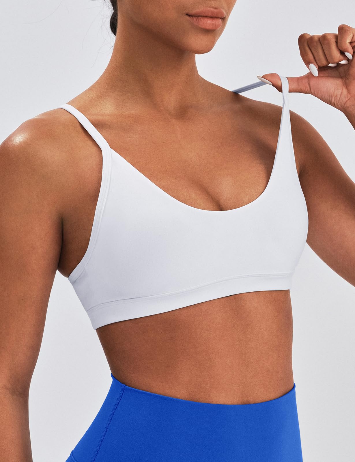 K-Swiss Sports Bras for Women - Light Impact Adjustable Thin Straps Wireless Padded Yoga Gym Workout Tops - Image 3