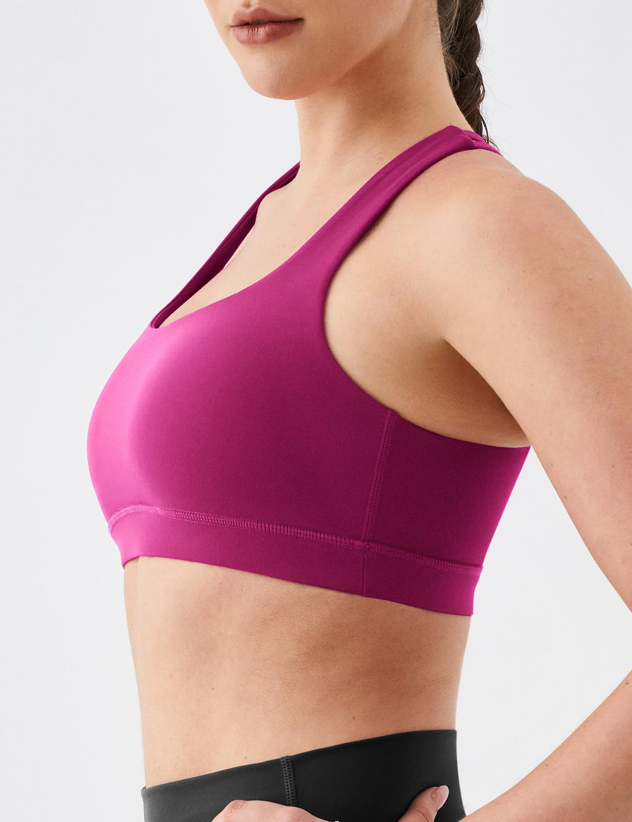 K-Swiss Sports Bras for Women - Light Impact Cross-Back Thin Straps Yoga Athletic Tops - Image 3