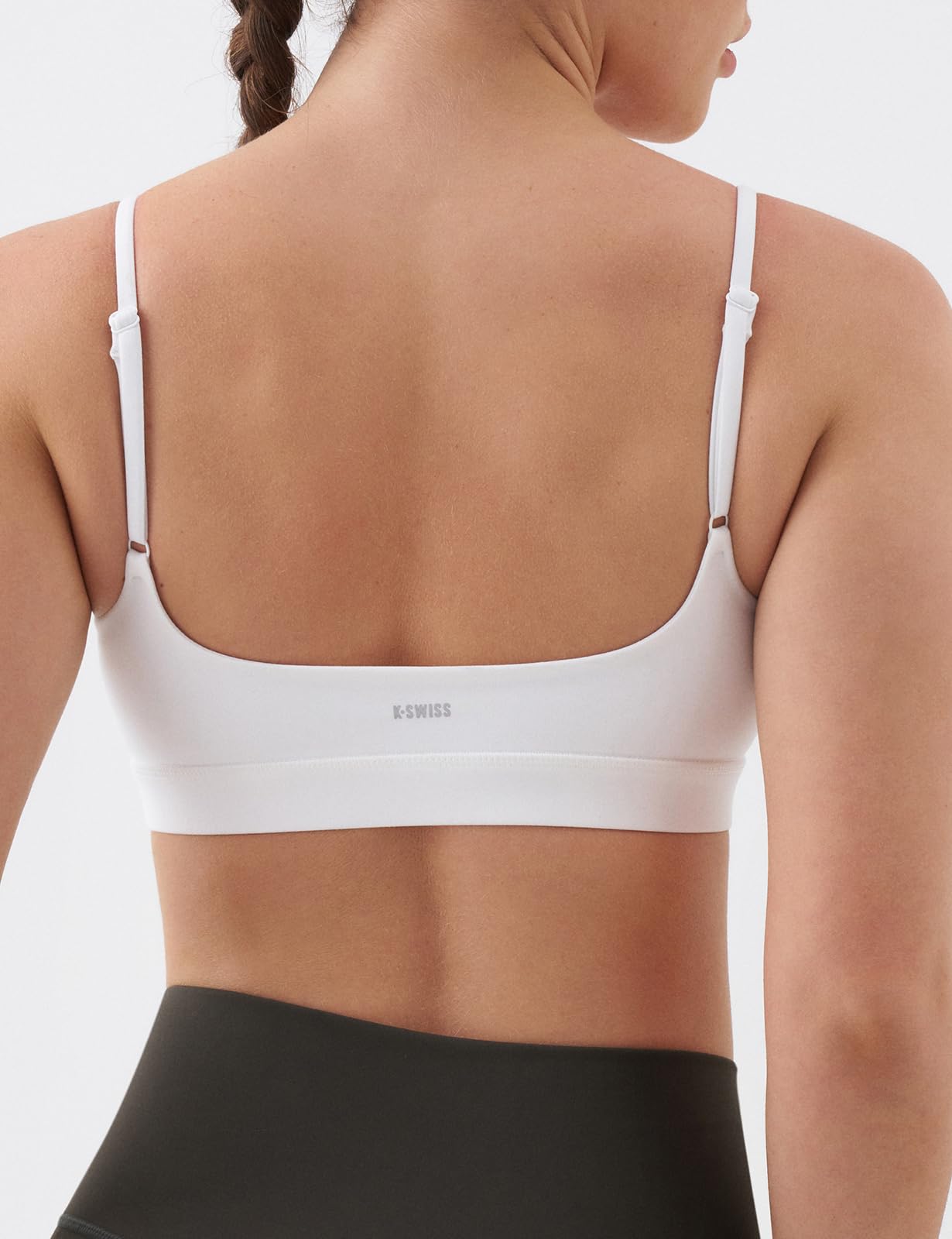 K-Swiss Sports Bras for Women - Molded Cups Adjustable Light Impact Yoga Tops Workout Gym - Image 2