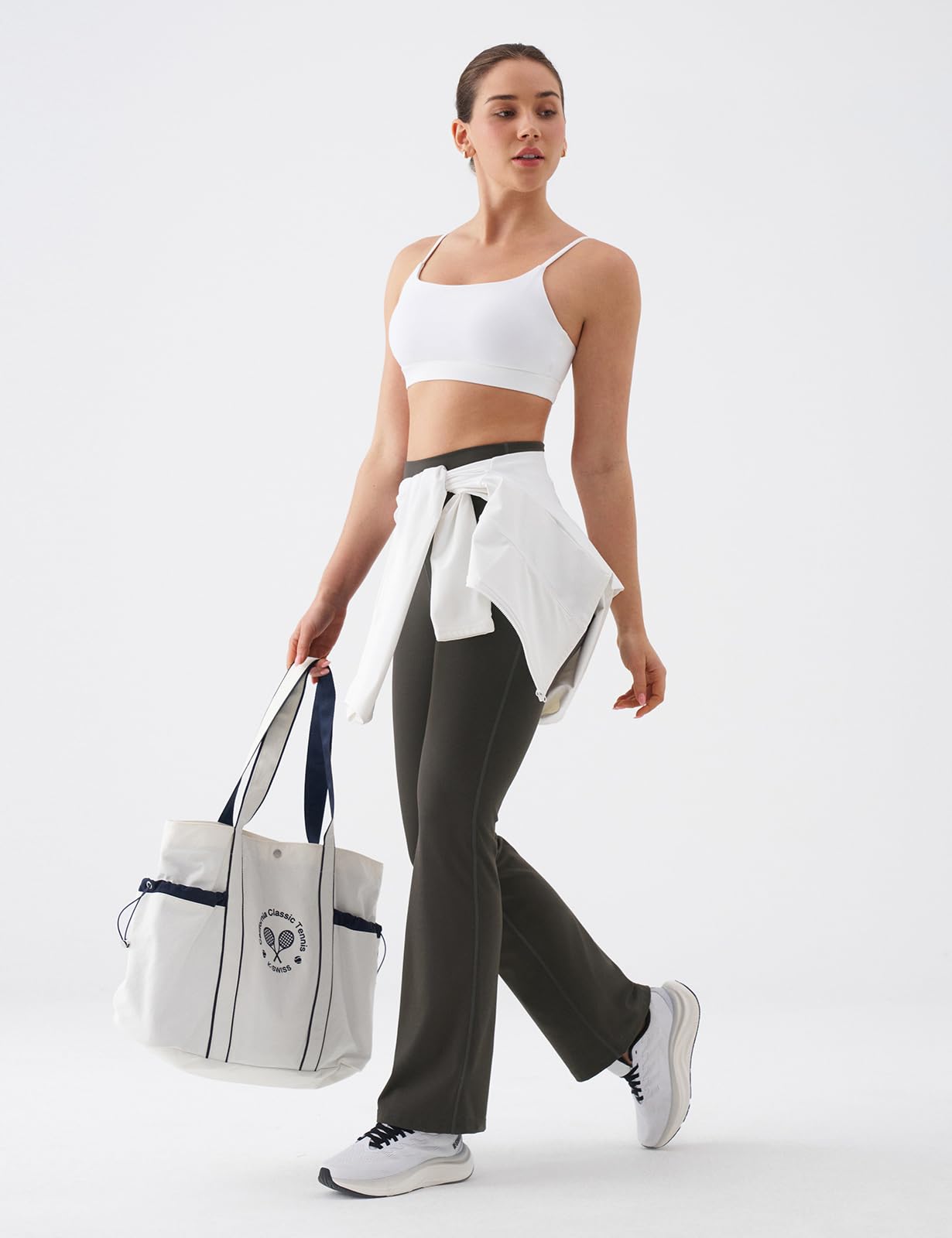 K-Swiss Sports Bras for Women - Molded Cups Adjustable Light Impact Yoga Tops Workout Gym - Image 6