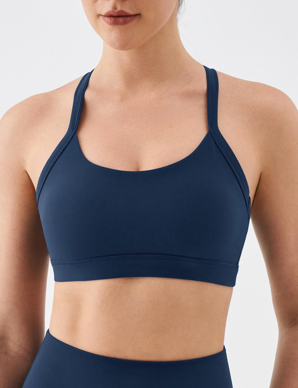 K-Swiss Sports Bras for Women - Thin Strappy Racerback Light Impact Yoga Tops - Image 2