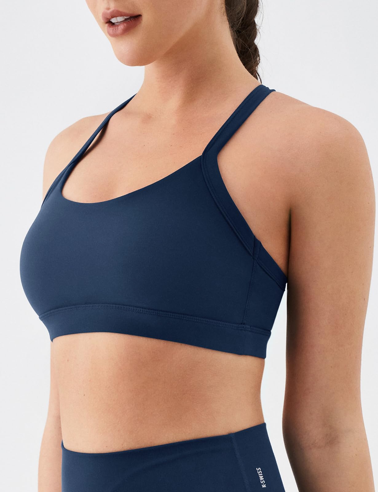 K-Swiss Sports Bras for Women - Thin Strappy Racerback Light Impact Yoga Tops - Image 3