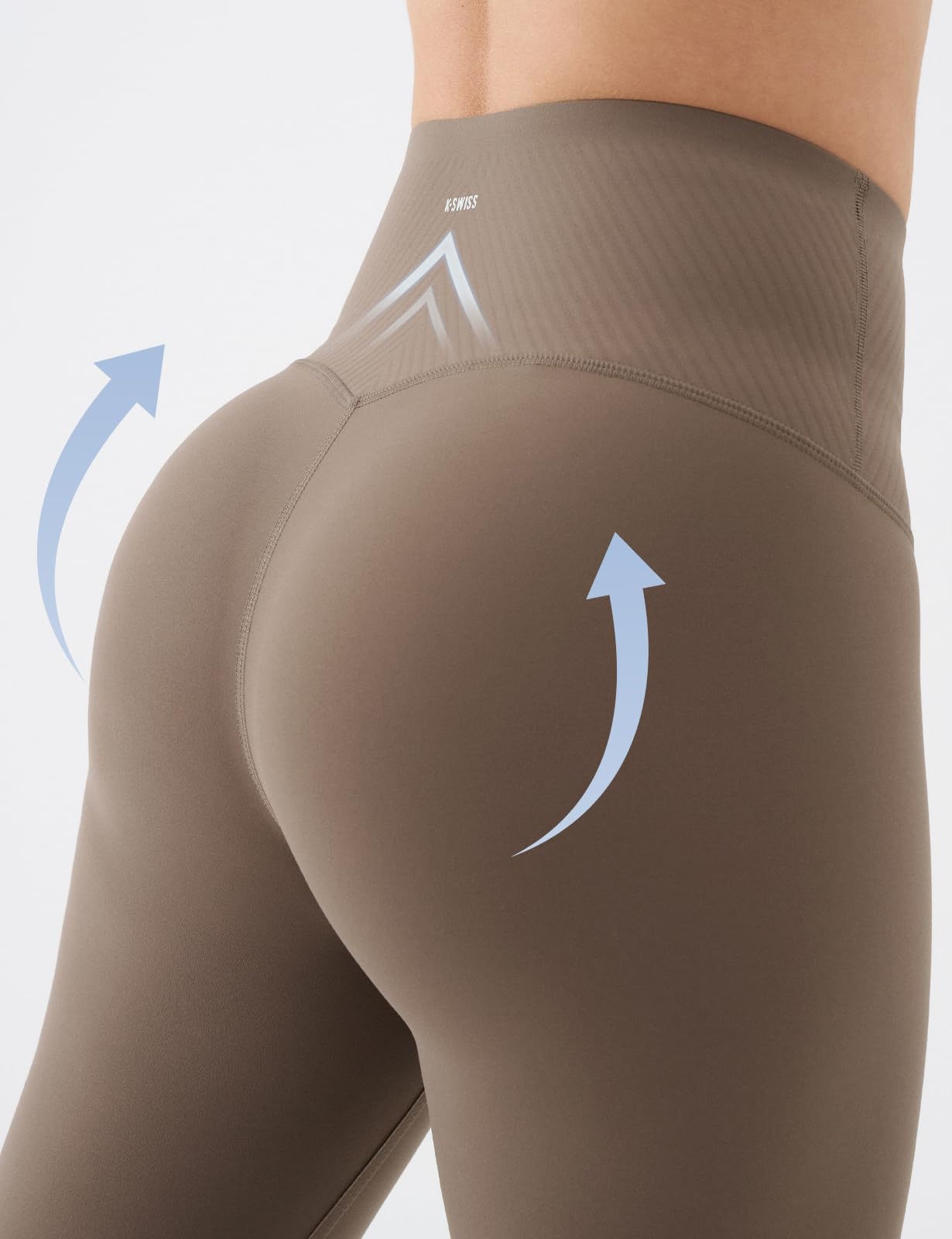 K-Swiss Women's 16" Capri Leggings - No Front Seam Soft Stretchy High Waist - Image 4
