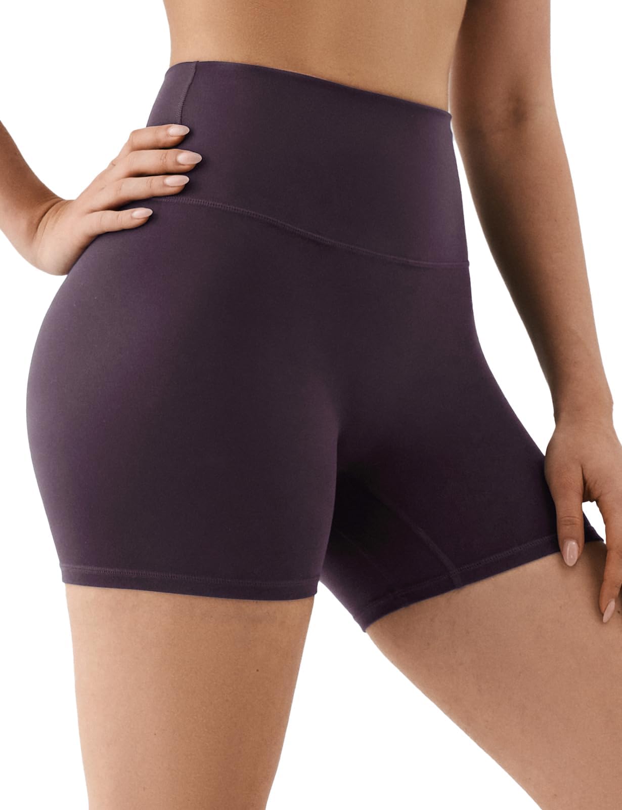 K-Swiss Women's Biker Shorts - 4" High Waisted No Front Seam Stretchy Soft Yoga Gym Workout Shorts