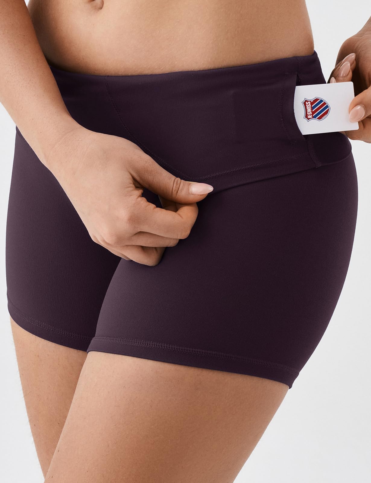 K-Swiss Women's Biker Shorts - 4" High Waisted No Front Seam Stretchy Soft Yoga Gym Workout Shorts - Image 4