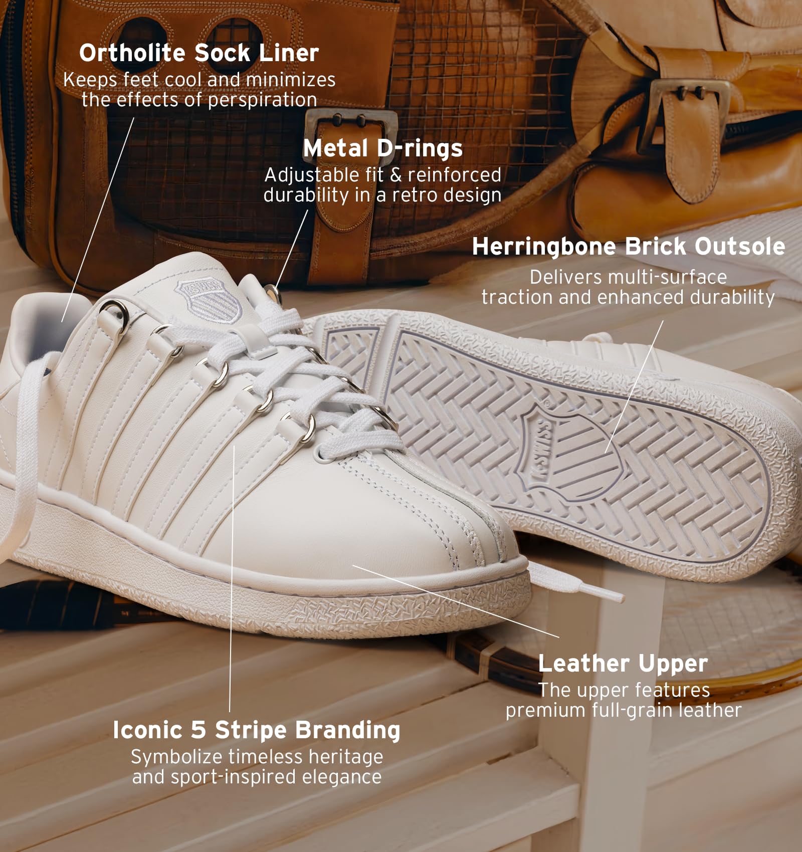 K-Swiss Women's Classic VN Leather Sneaker - Image 7