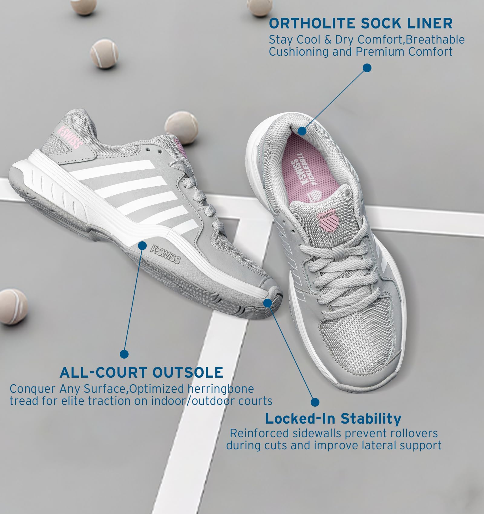 K-Swiss Women's Court Express Pickleball Shoe - Image 5