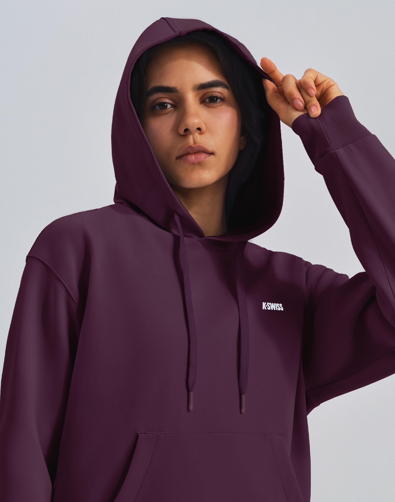 K-Swiss Women's Hoodies - Crop Pullover Casual Athletic Workout Clothes - Image 5