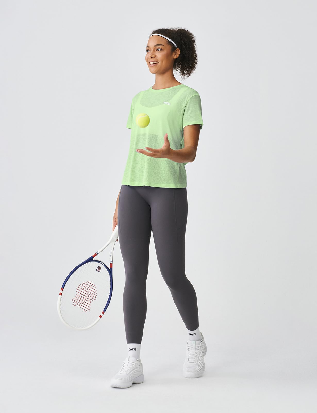 K-Swiss Women's Open Back Workout Tops - Sheer Lightweight Yoga Athletic Gym Cover Up Loose Fit Shirt - Image 6