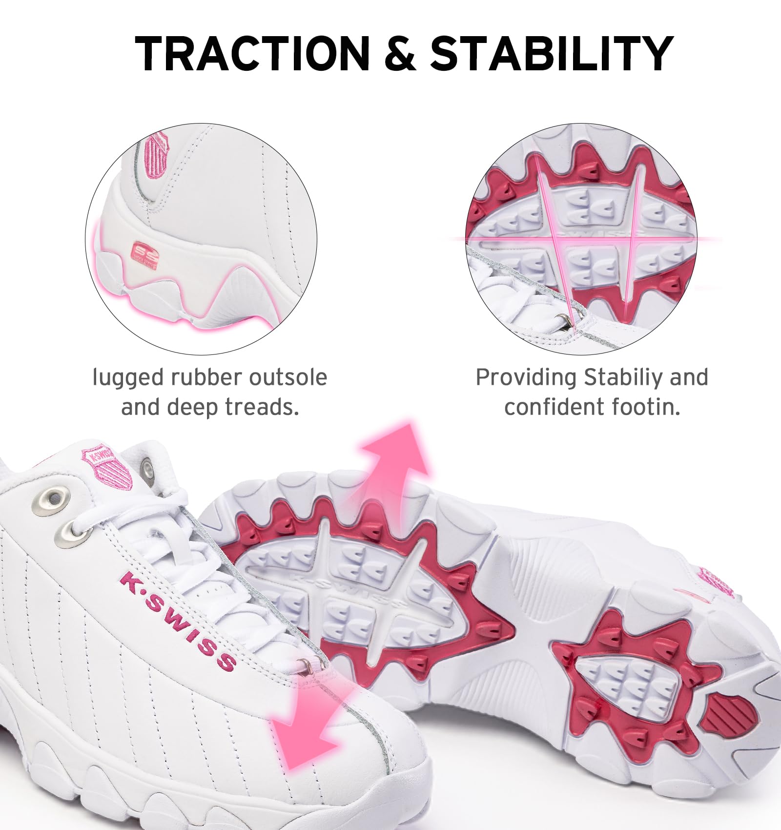 K-Swiss Women's ST329 CMF Sneaker, Wide Tennis Walking Leather Shoes - Image 6