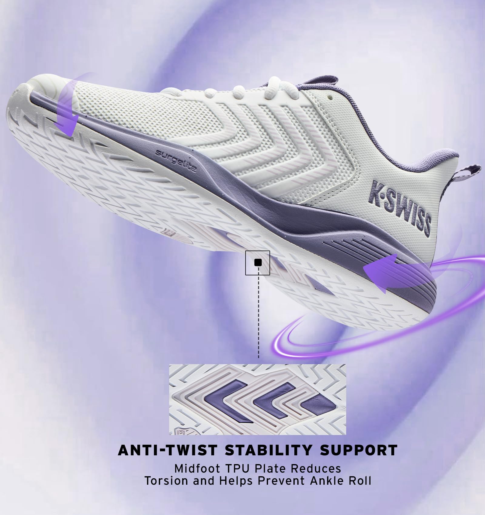 K-SWISS Women's Ultrashot Light Pickleball Tennis Shoe - Lightweight Court Shoes Lateral Movement Stable Support - Image 7
