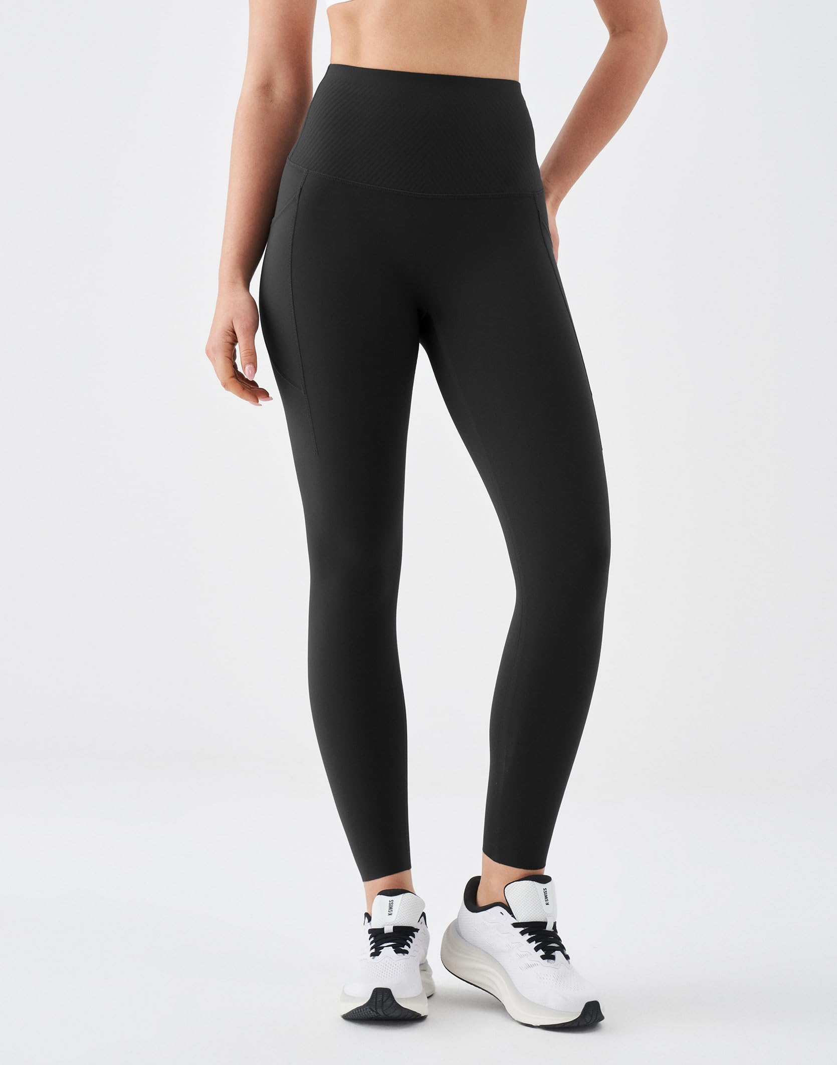 K-Swiss Workout Leggings for Women - No Front Seam High Waist Stretchy Soft Yoga Pants Gym Casual - Image 4