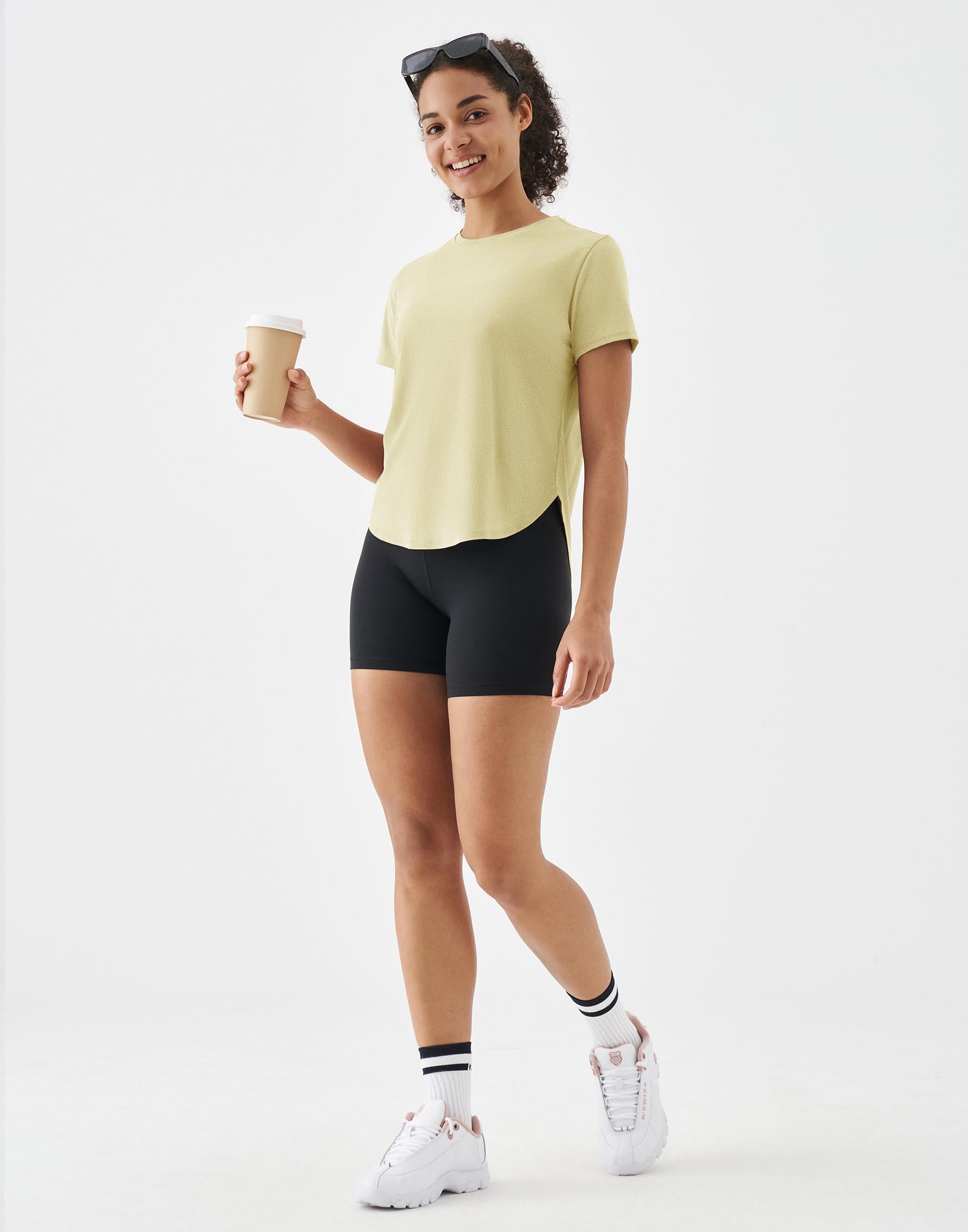 K-Swiss Workout Tops for Women - Short Sleeve Loose Yoga T-Shirts Breathable Running Athletic Tee Shirts - Image 3
